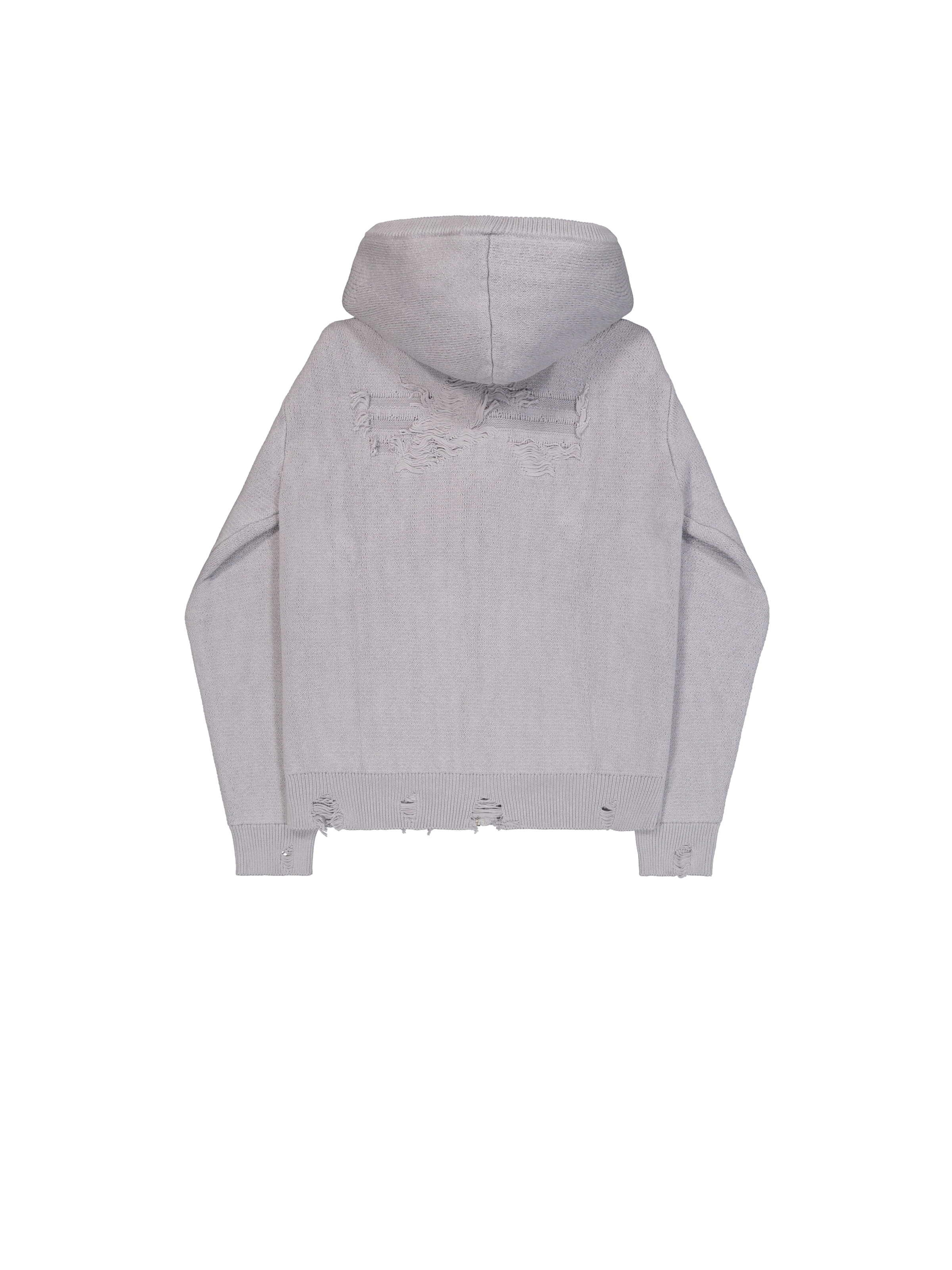 Distressed Knit Hooded Jacket silver 268404_31_1_flatlay_00002_201306