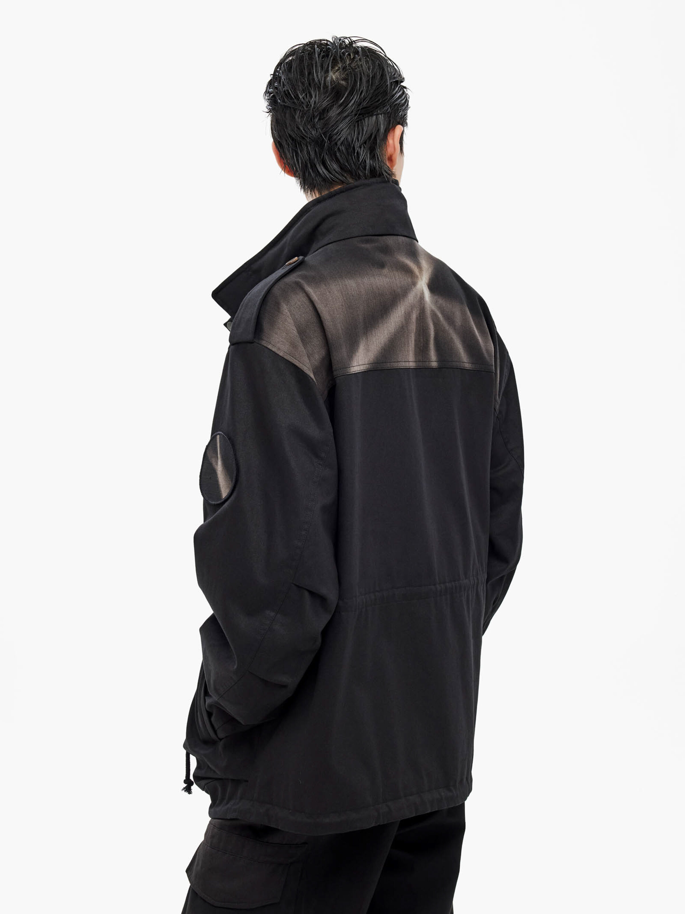 ALPHA x JIYONGKIM Sun-Bleached Field Jacket black 266124_03_2_model_00004_225965