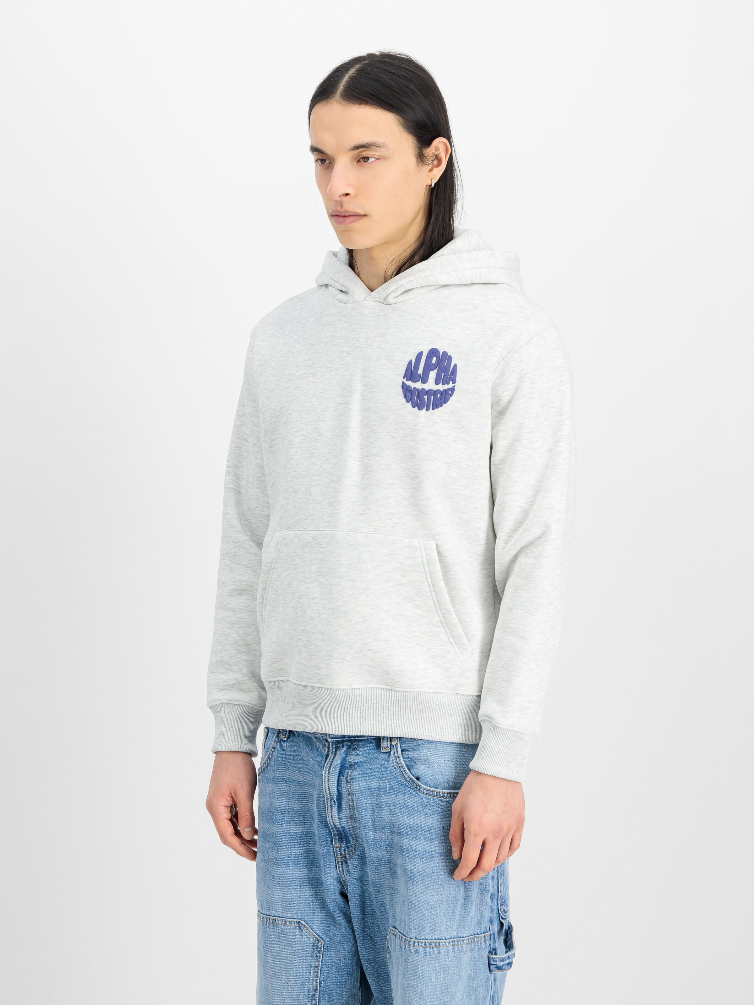 Backprint Logo Hoodie pastel grey melange 156336_752_2_model_00003_147797