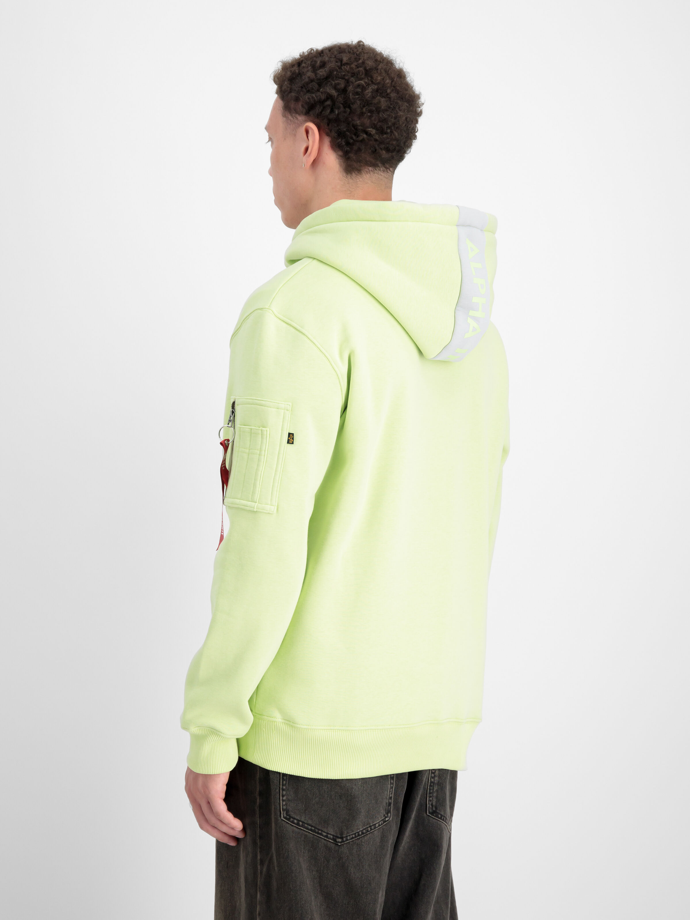 Red Stripe Hoodie Arctic Lime 178314_722_2_model_00004_129325