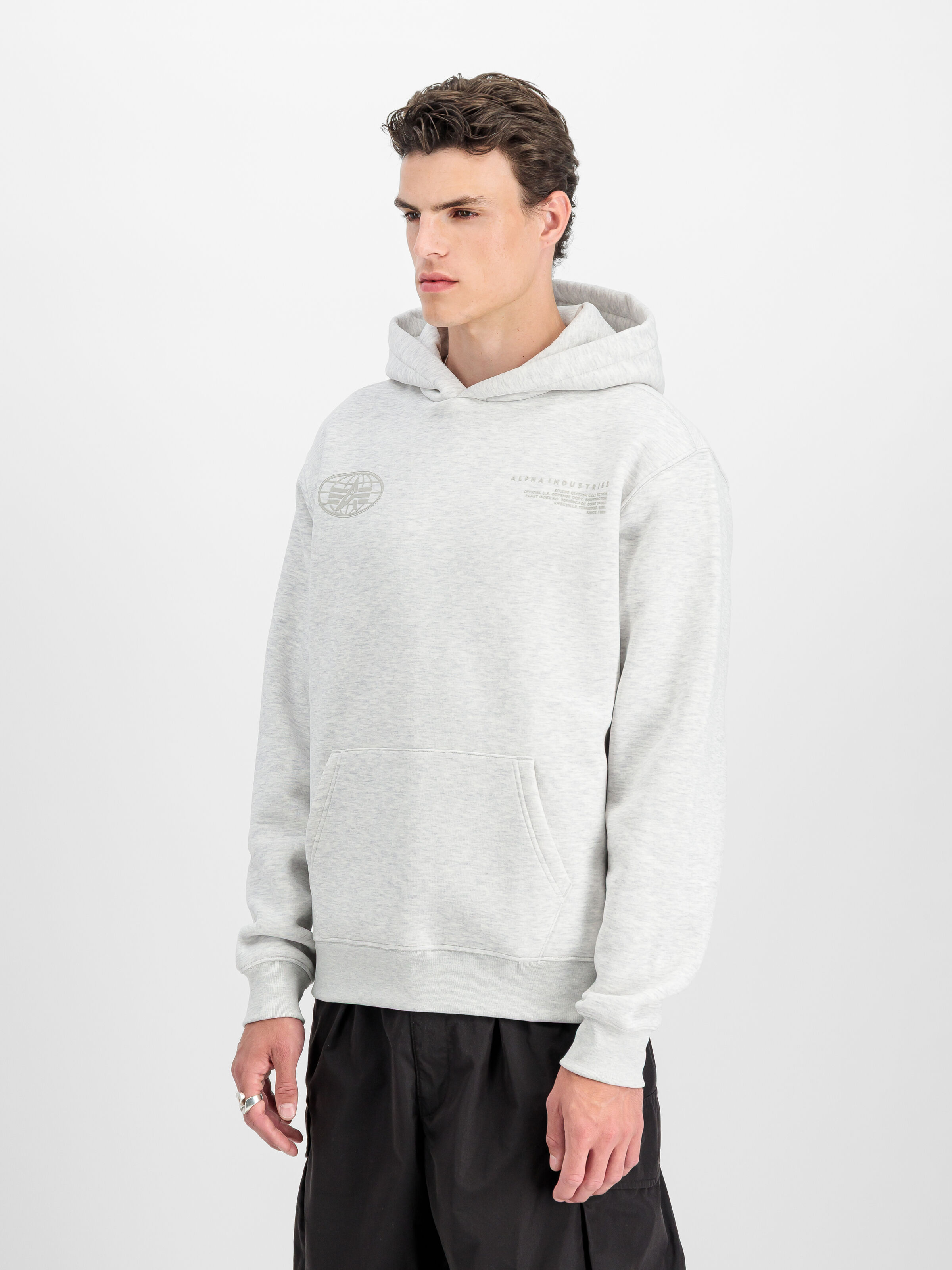 World Logo Backprint Hoodie pastel grey melange 258337_752_2_model_00002_184291