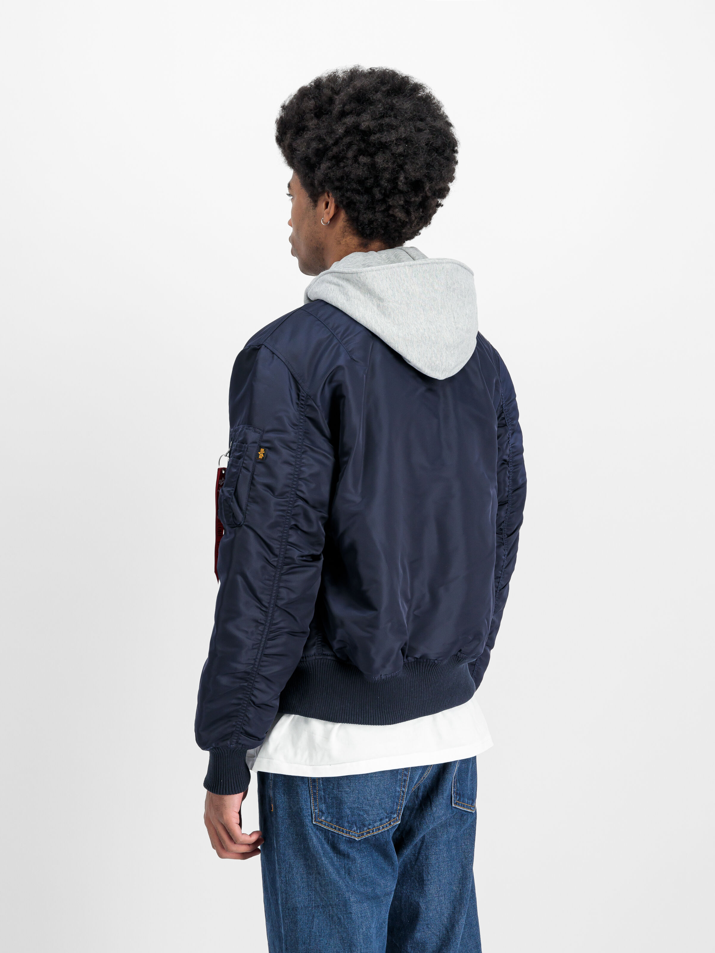 MA-1 D-Tec Sleeve Embroidery Bomber Jacket ultra navy 133104_697_2_model_00004_130888