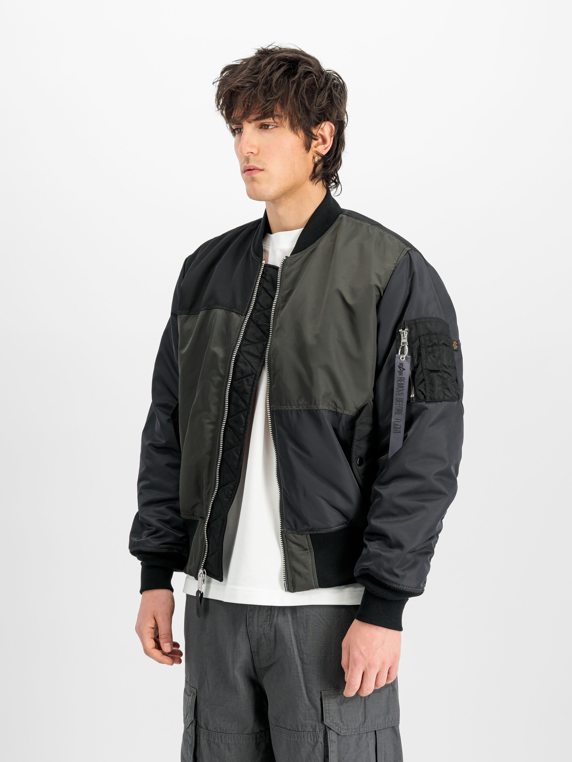 MA-1 Tricolor Bomber Jacket black 268139_03_2_model_00002_232497
