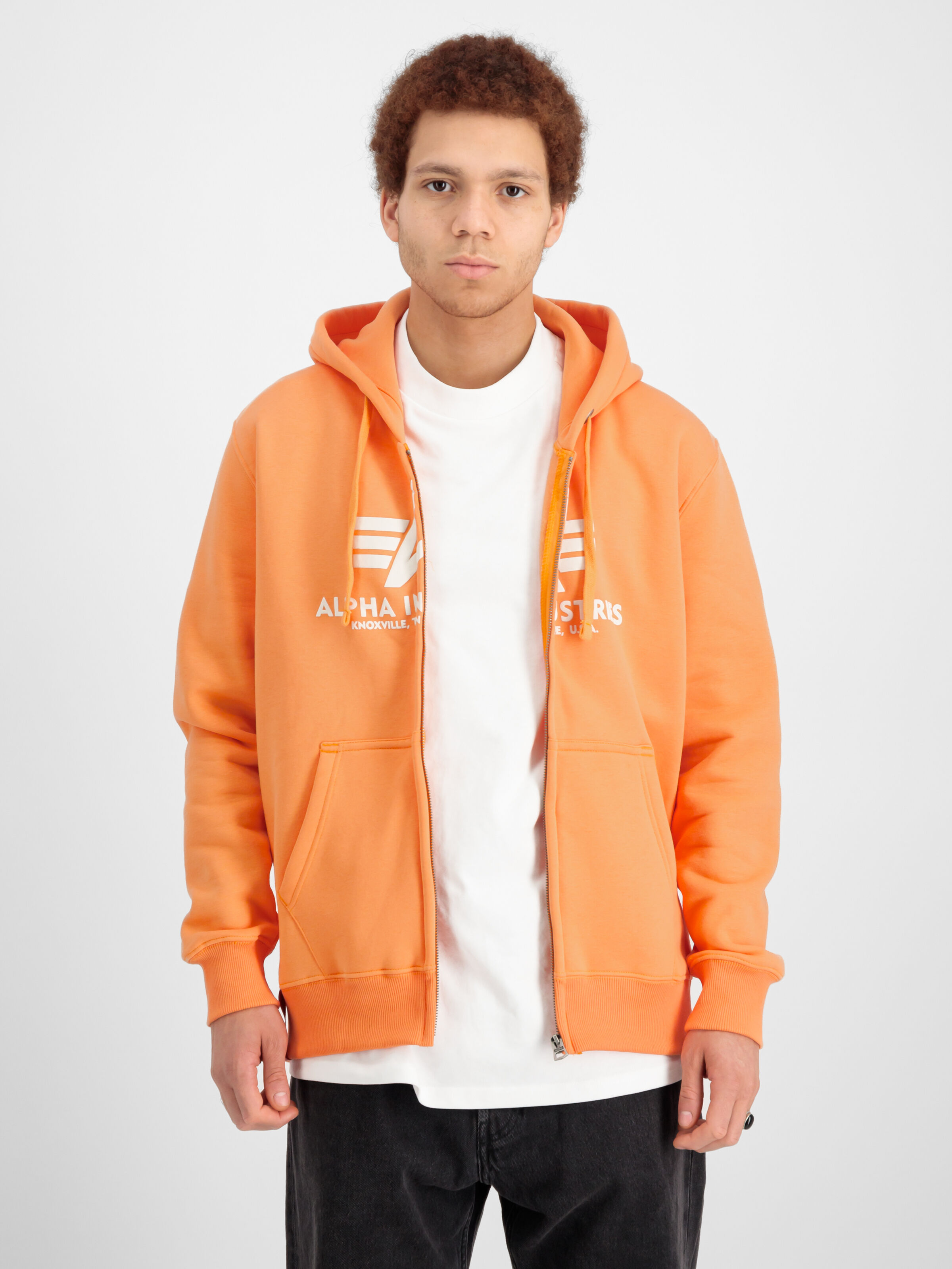 Basic Big Logo PP Zip Hoodie tangerine 178325PP_710_00006_182319