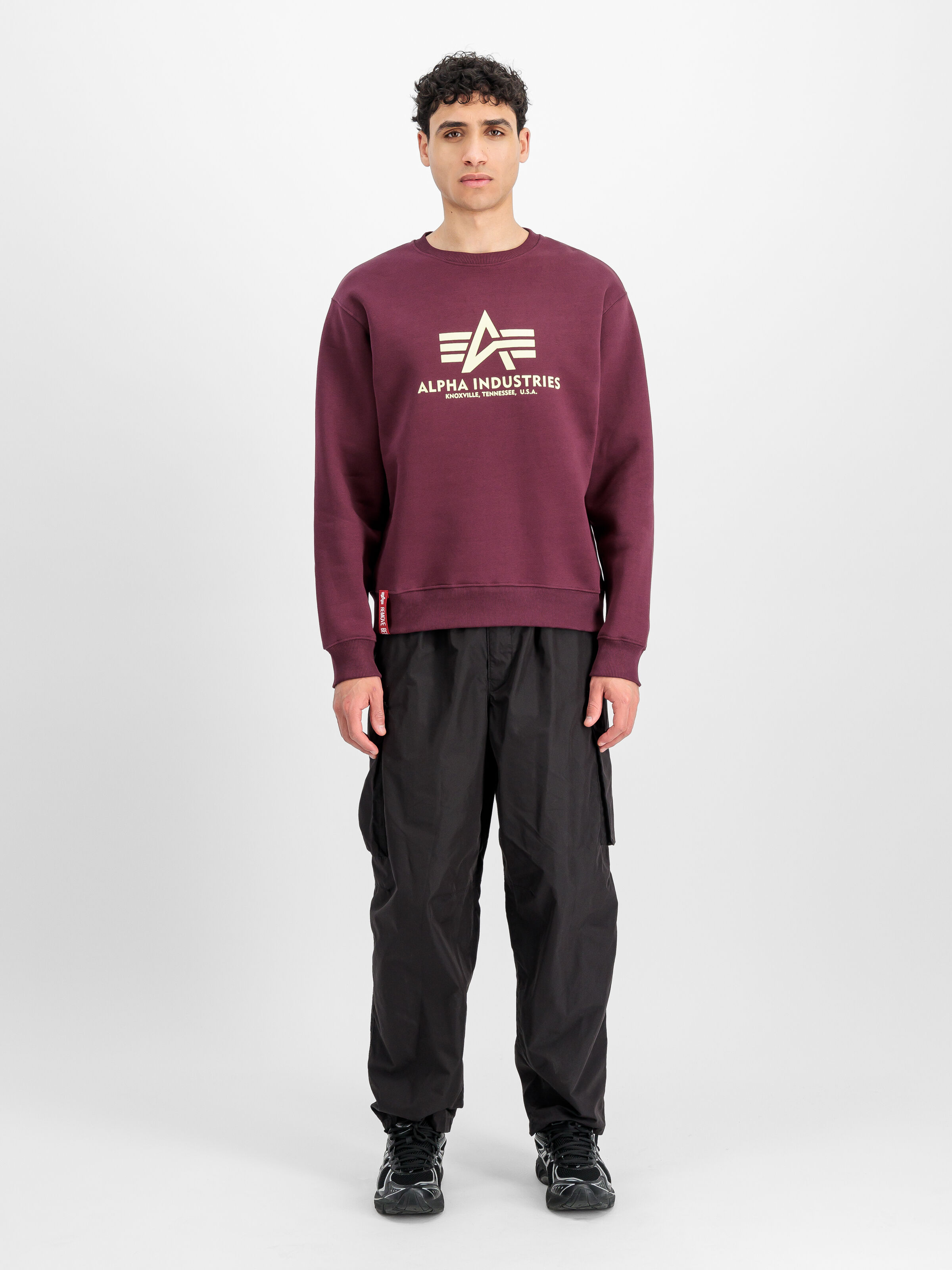 Basic Big Logo Sweatshirt dark cherry 178302_608_2_model_00001_166310