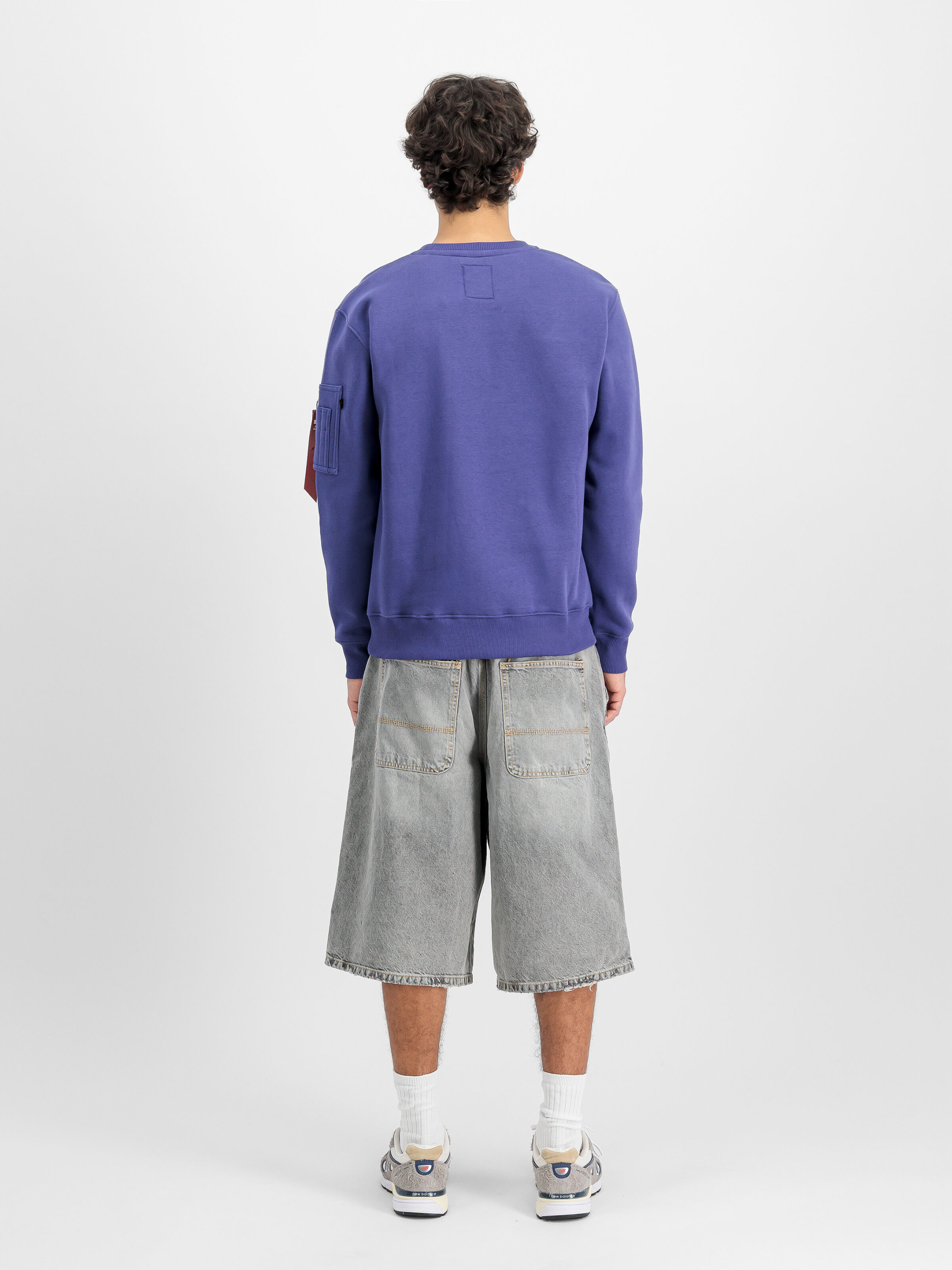 Alpha Puff Print Sweatshirt night purple 146305_735_2_model_00002_140506