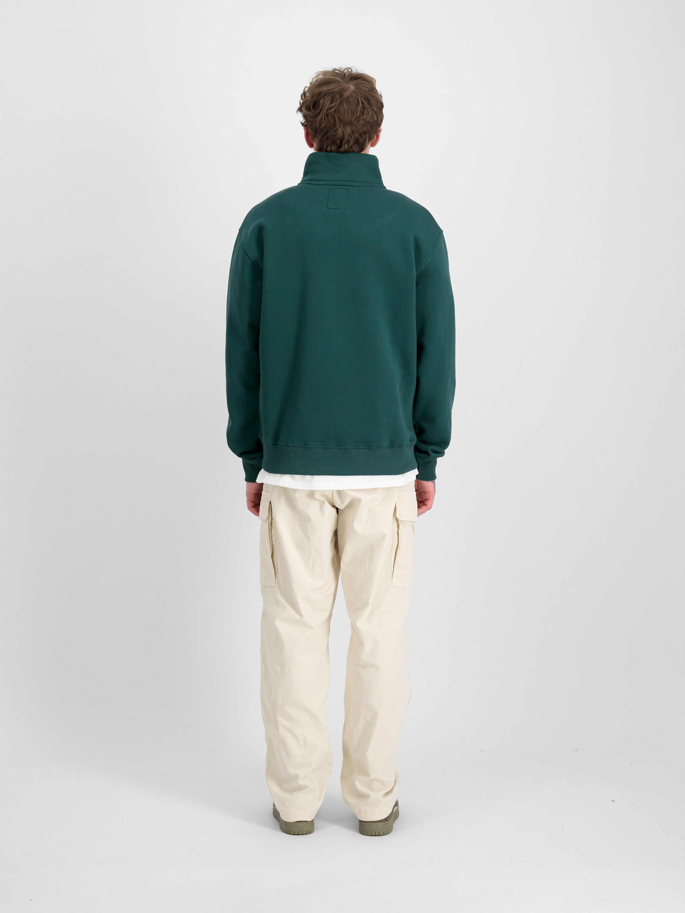 Half Zip Small Logo Sweatshirt Force Green 108308_720_2_model_00002_97159