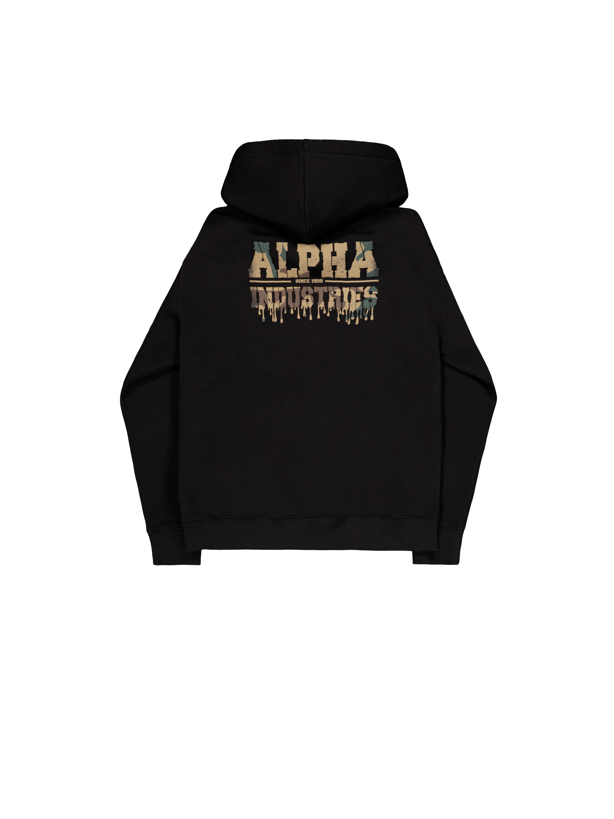 Dripping Camo Print Hoodie black 268338_03_1_flatlay_00002_205981