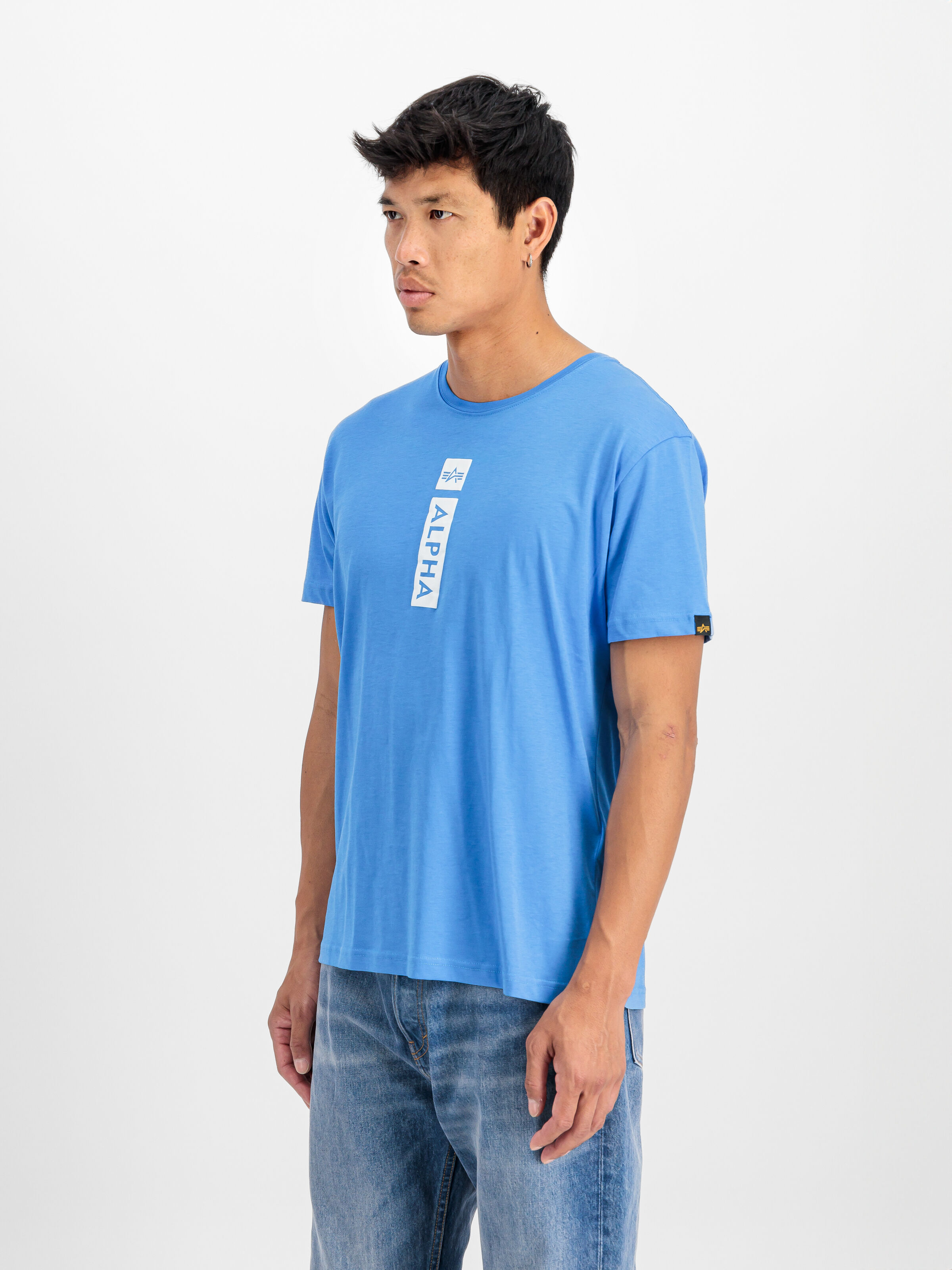 Alpha Puff Print T-Shirt mediteranian blue 146509_737_2_model_00003_118317