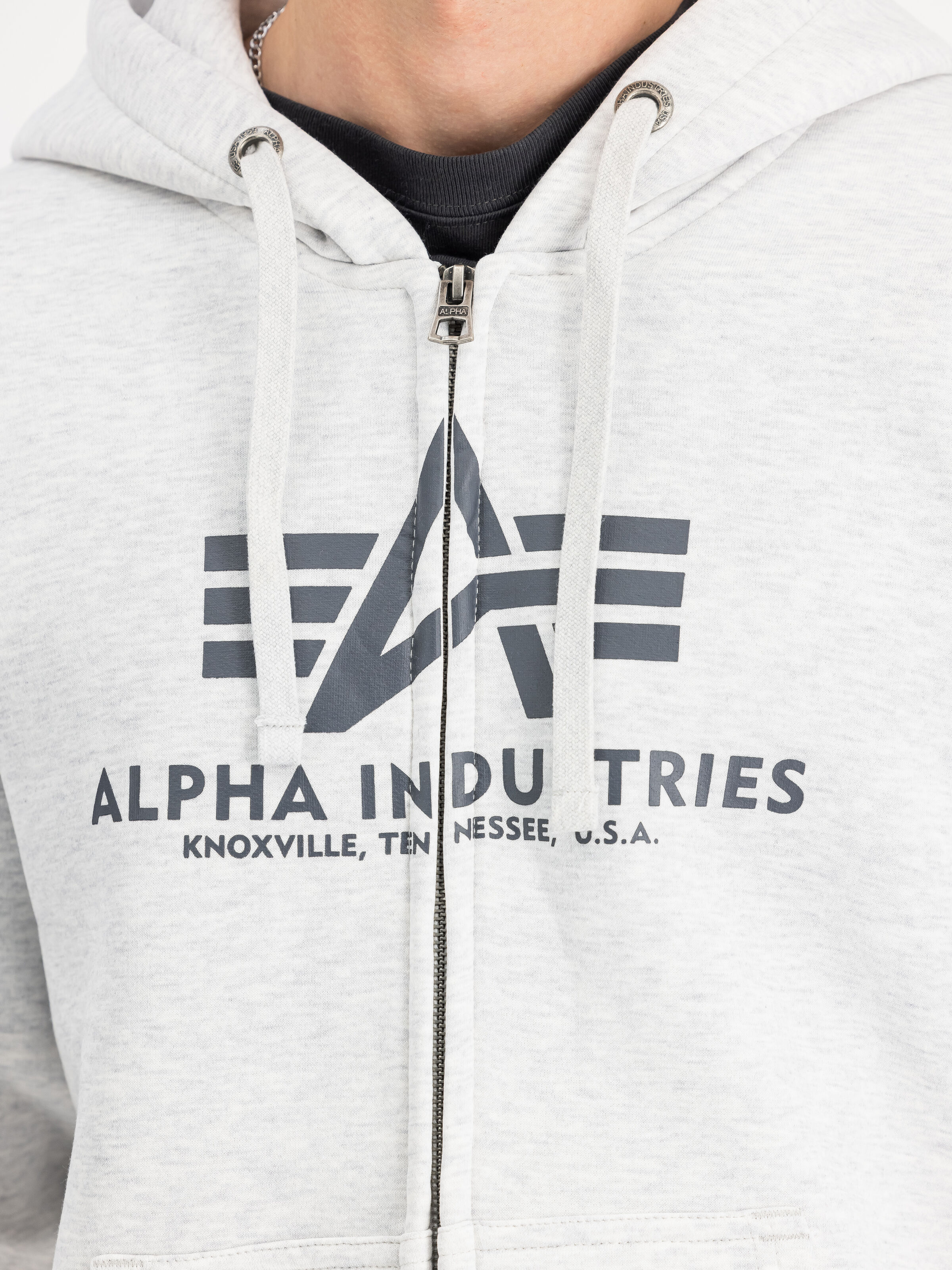 Basic Big Logo Zip Hoodie pastel grey melange 178325_752_3_detail_00001_173724