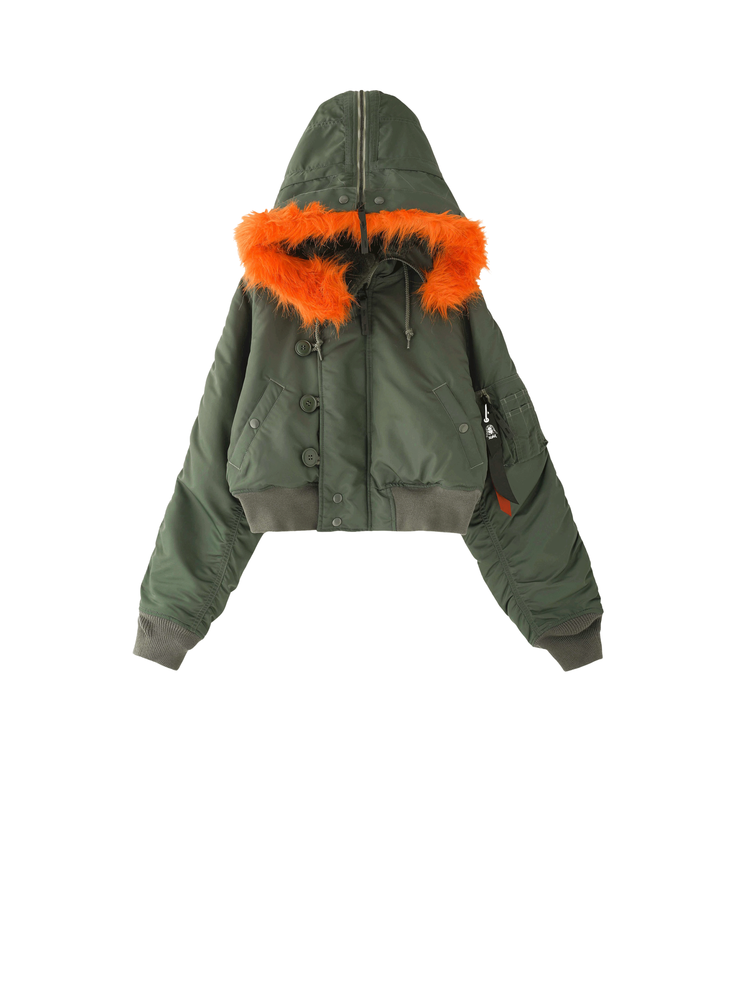 ALPHA X N-2B SHORT X-GIRL Winter Jacket sage-green ALPHA X N-2B SHORT X-GIRL Winter Jacket