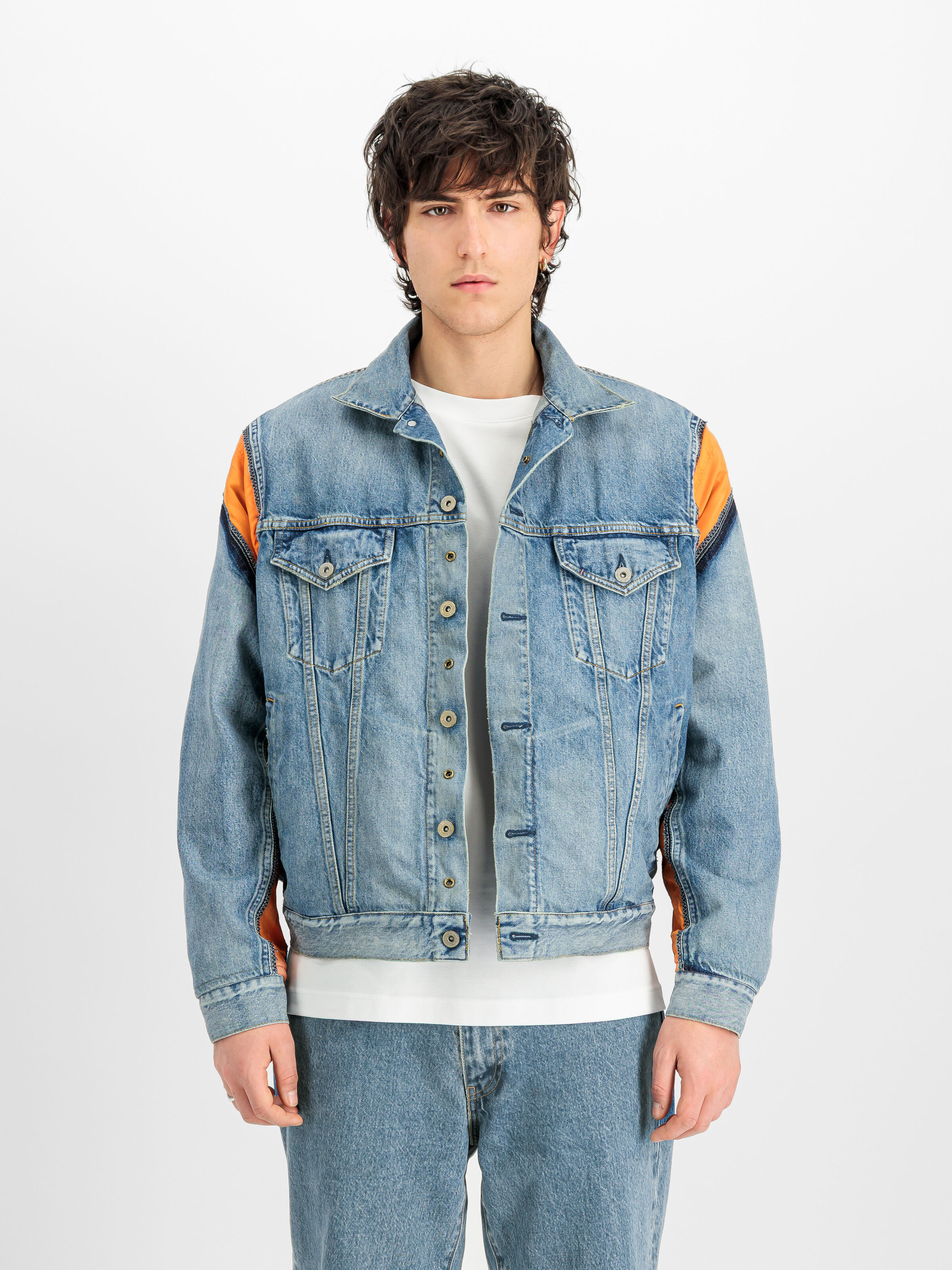 ALPHA x EYE JUNYA WATANABE MA-1 Bomber Jacket sage green/indigo 268171_01_3_detail_00001_230622