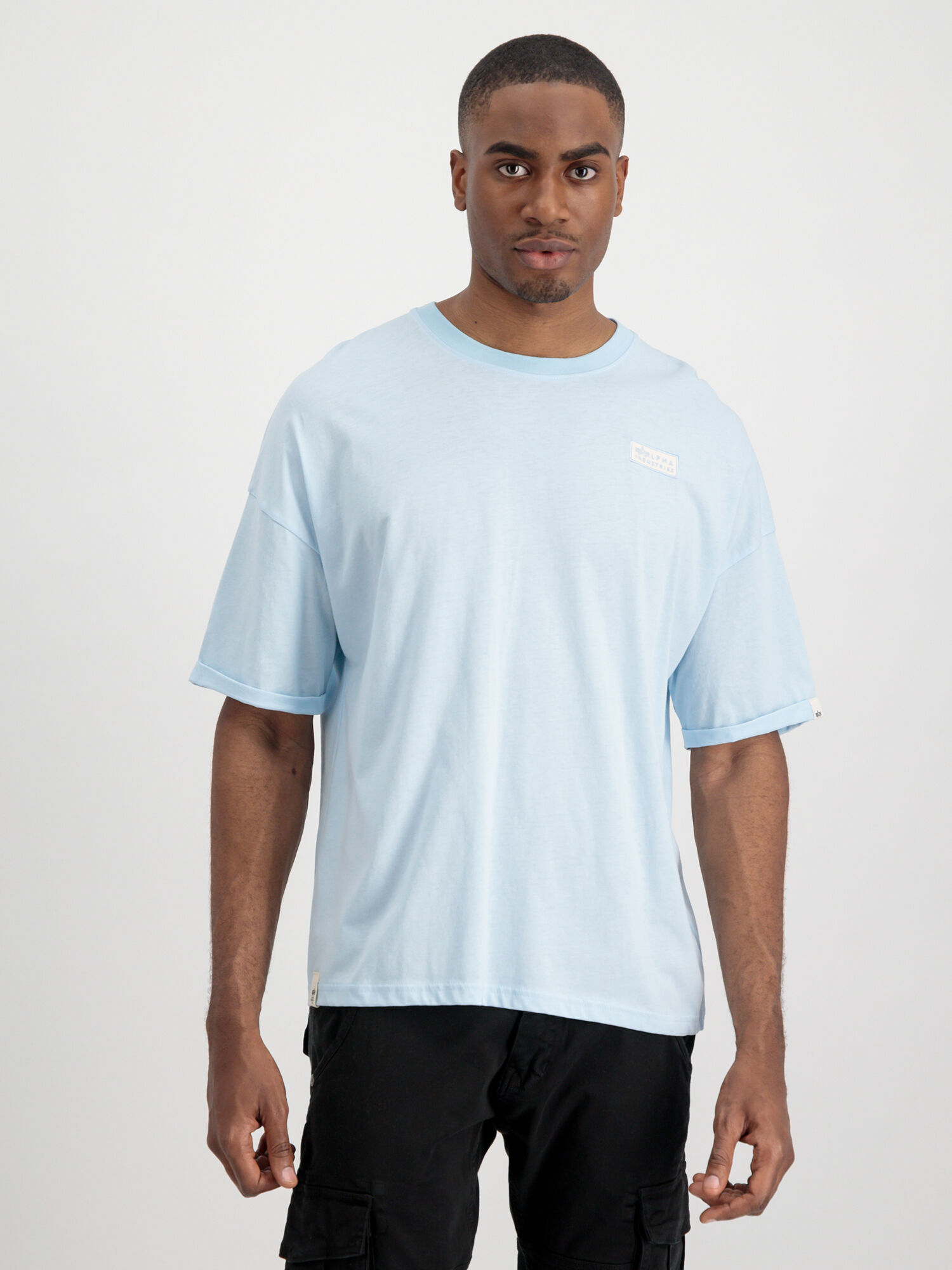Organics OS Roll-Up T-Shirt organic sky blue 118532_648_alpha_industries_organics_os_roll_up_t_001_124143