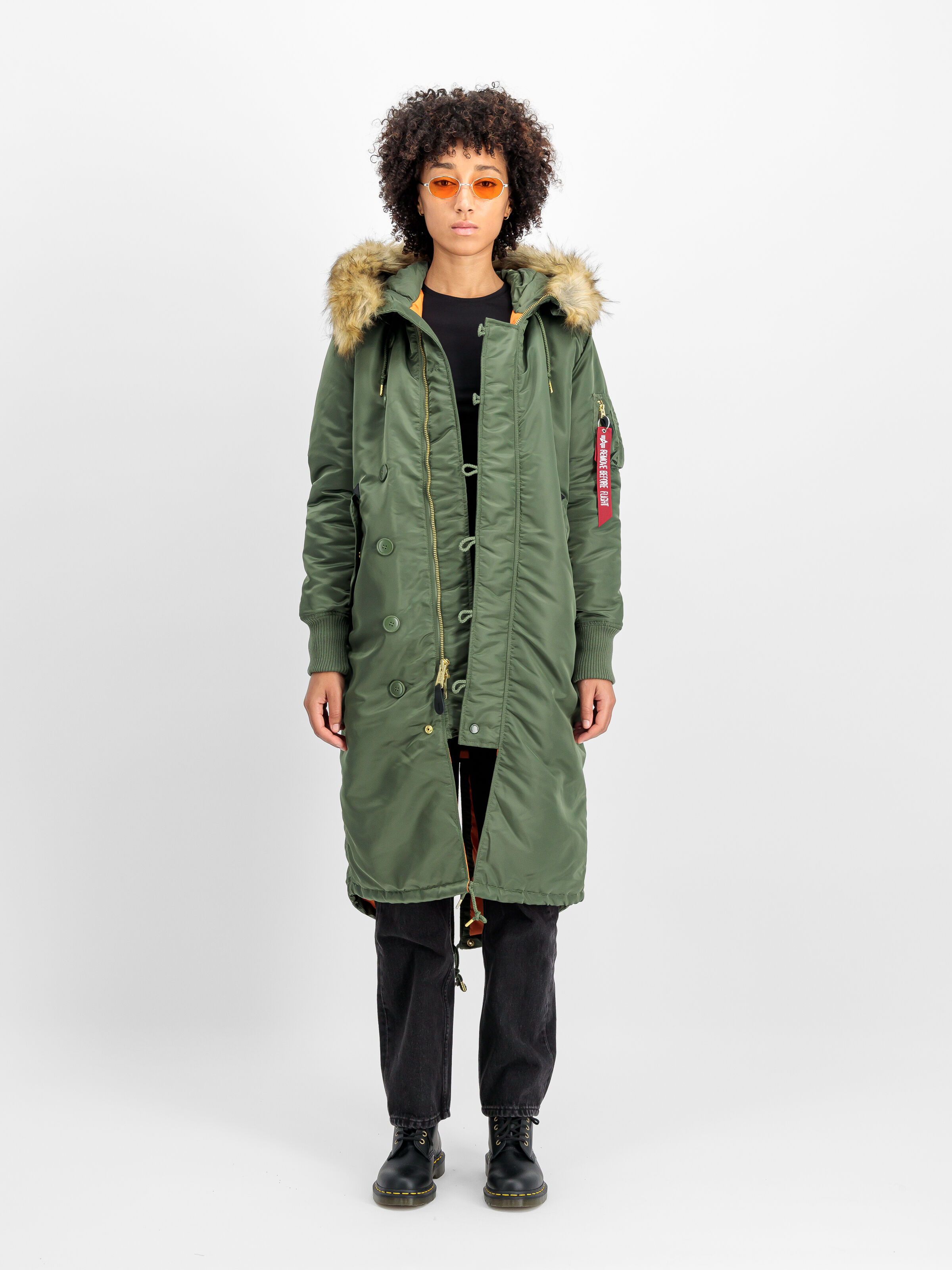 Long Fishtail Field Jacket Women sage-green 198013_01_2_model_00001_111468