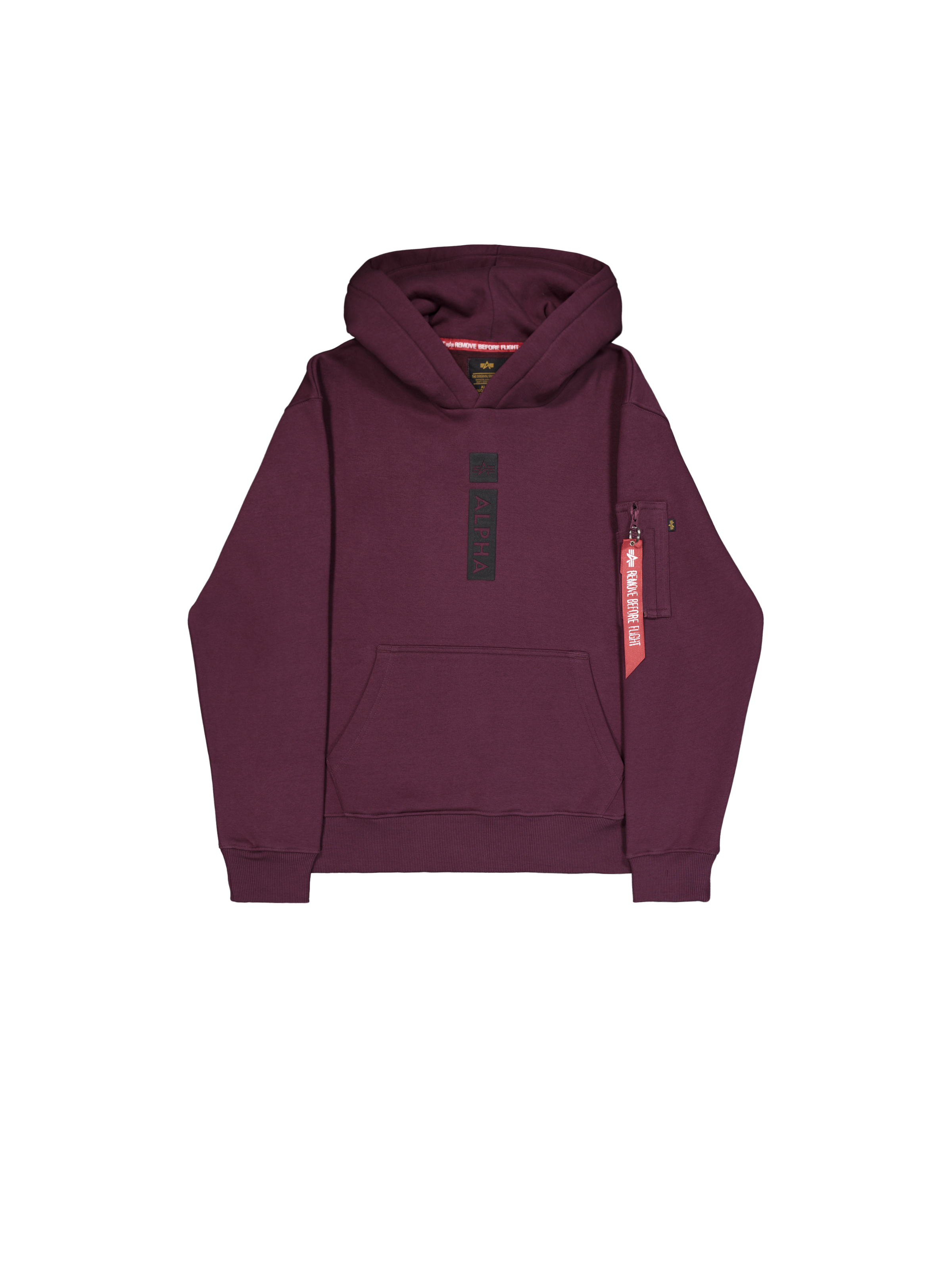 Alpha Puff Print Hoodie dark cherry 146338_608_1_flatlay_00001_163768.png