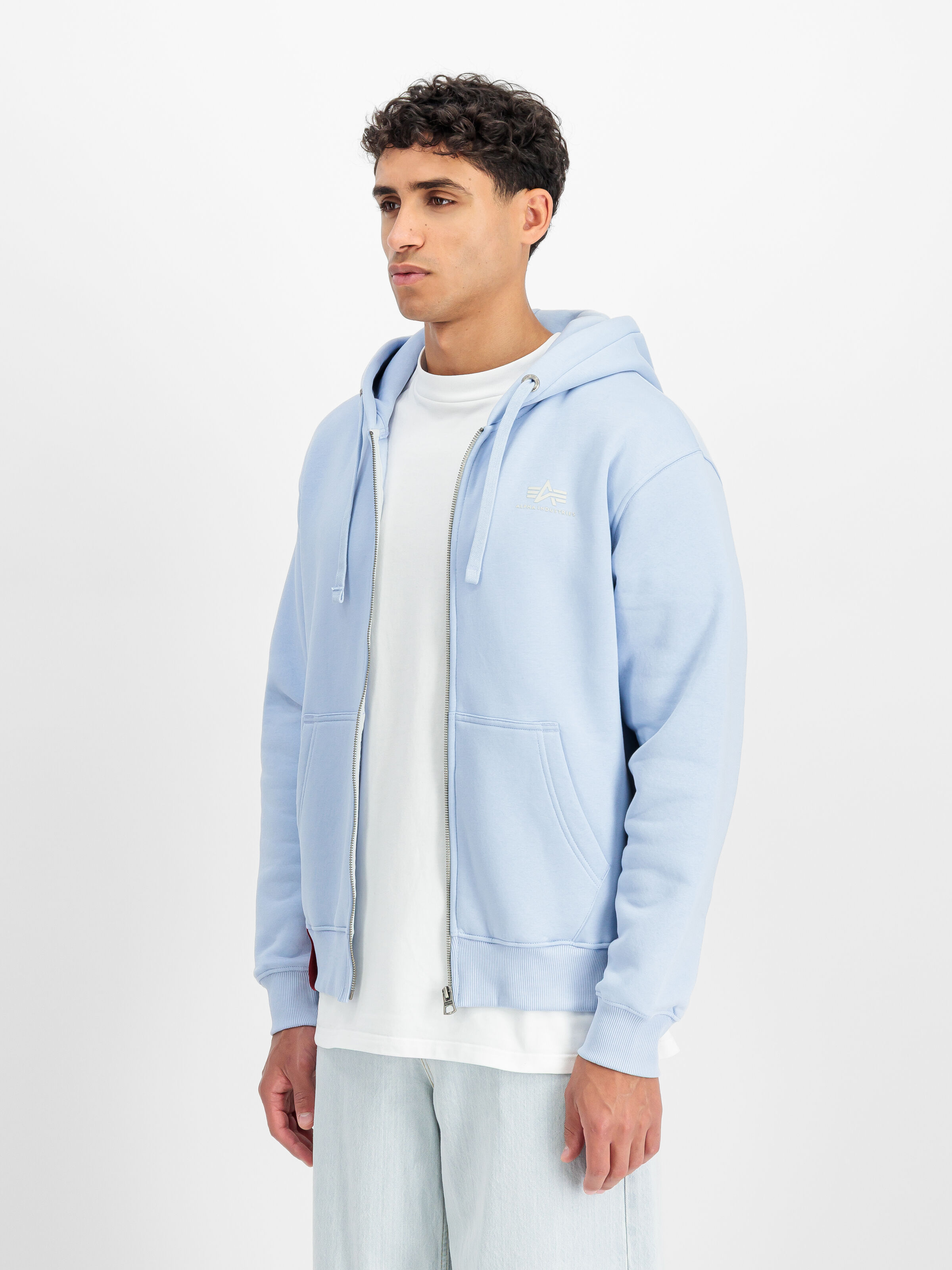 Basic Small Logo Zip Hoodie artic blue 118342_40_2_model_00002_196311
