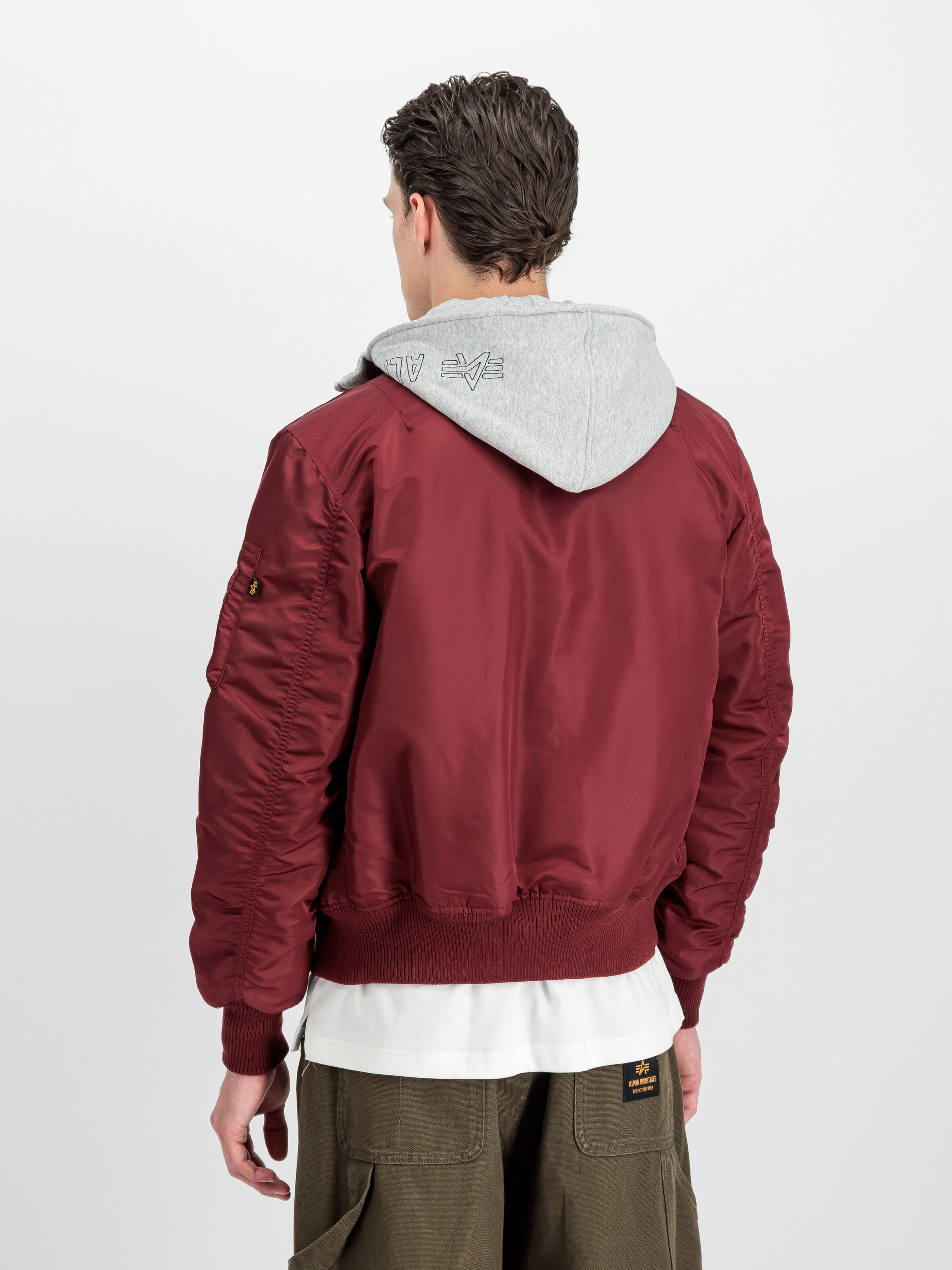 MA-1 D-Tec Hood Bomber Jacket burgundy 183110_184_2_model_00003_189373