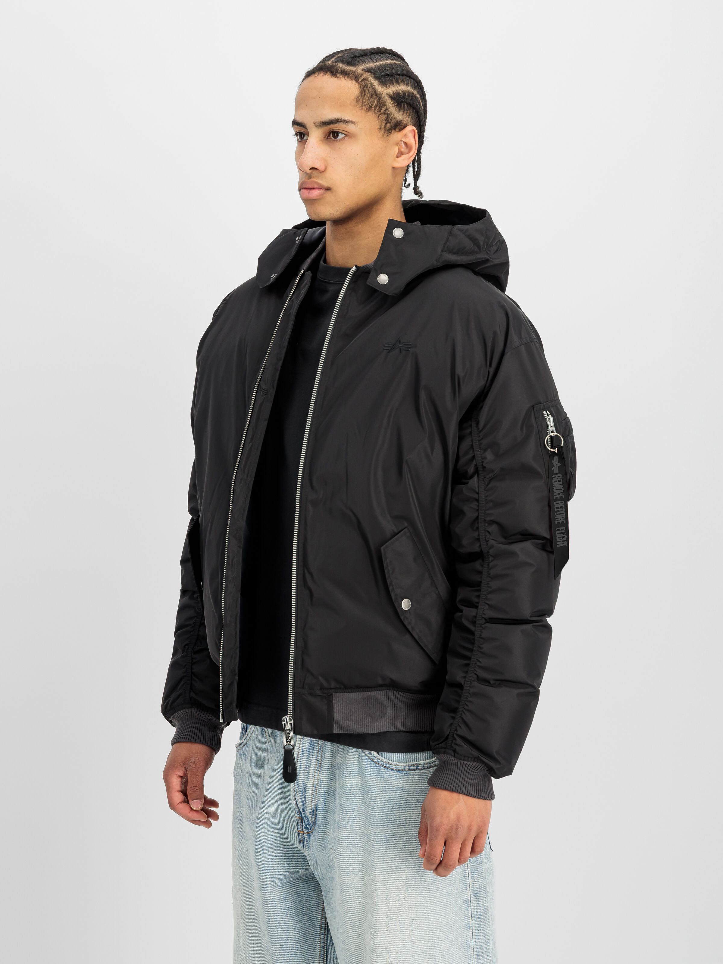 MA-1 Taffeta Bomber Jacket black 268116_03_2_model_00002_243551