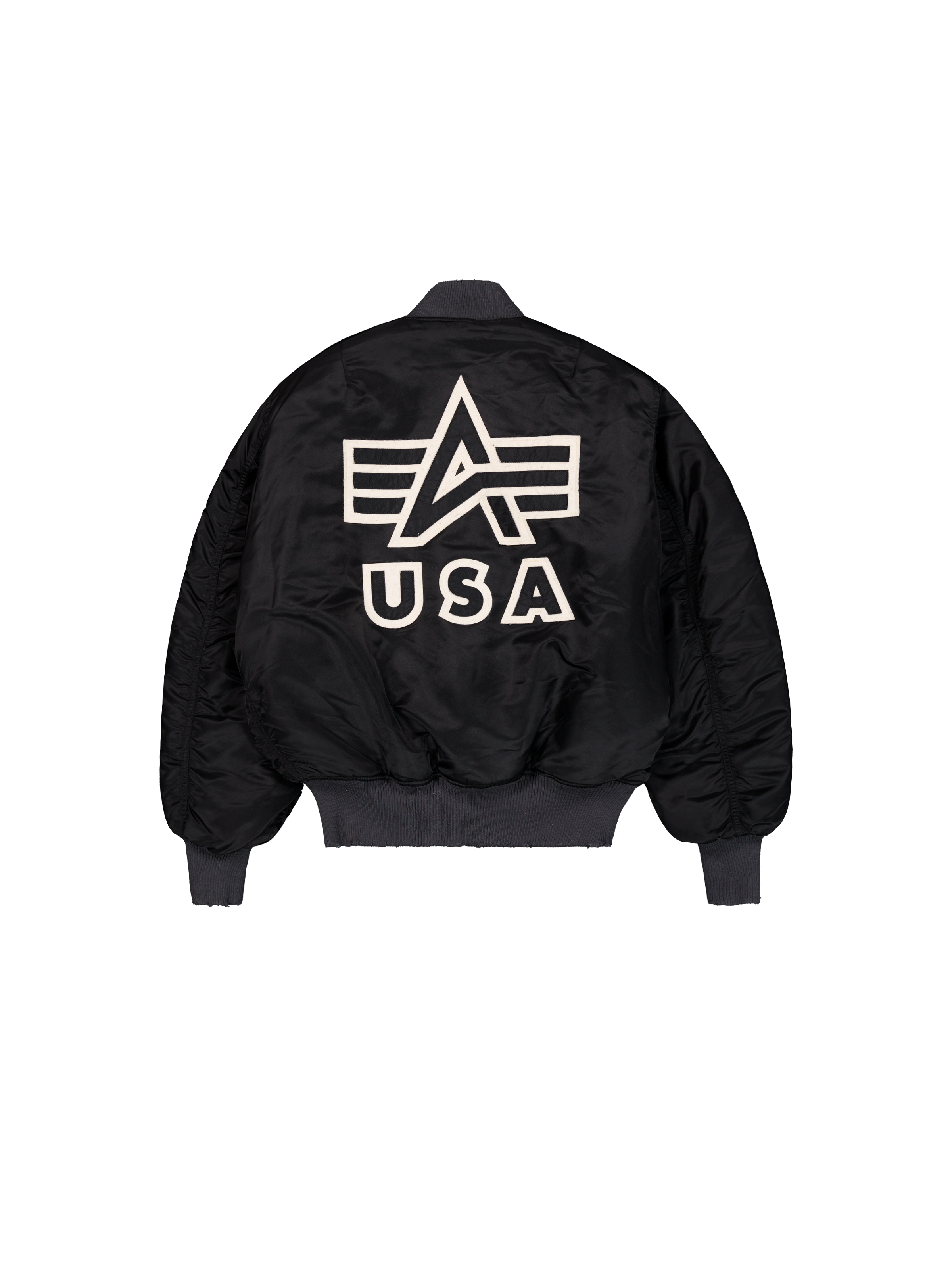 MA-1 Distressed Bomber Jacket black 258128_03_1_flatlay_00002_163839