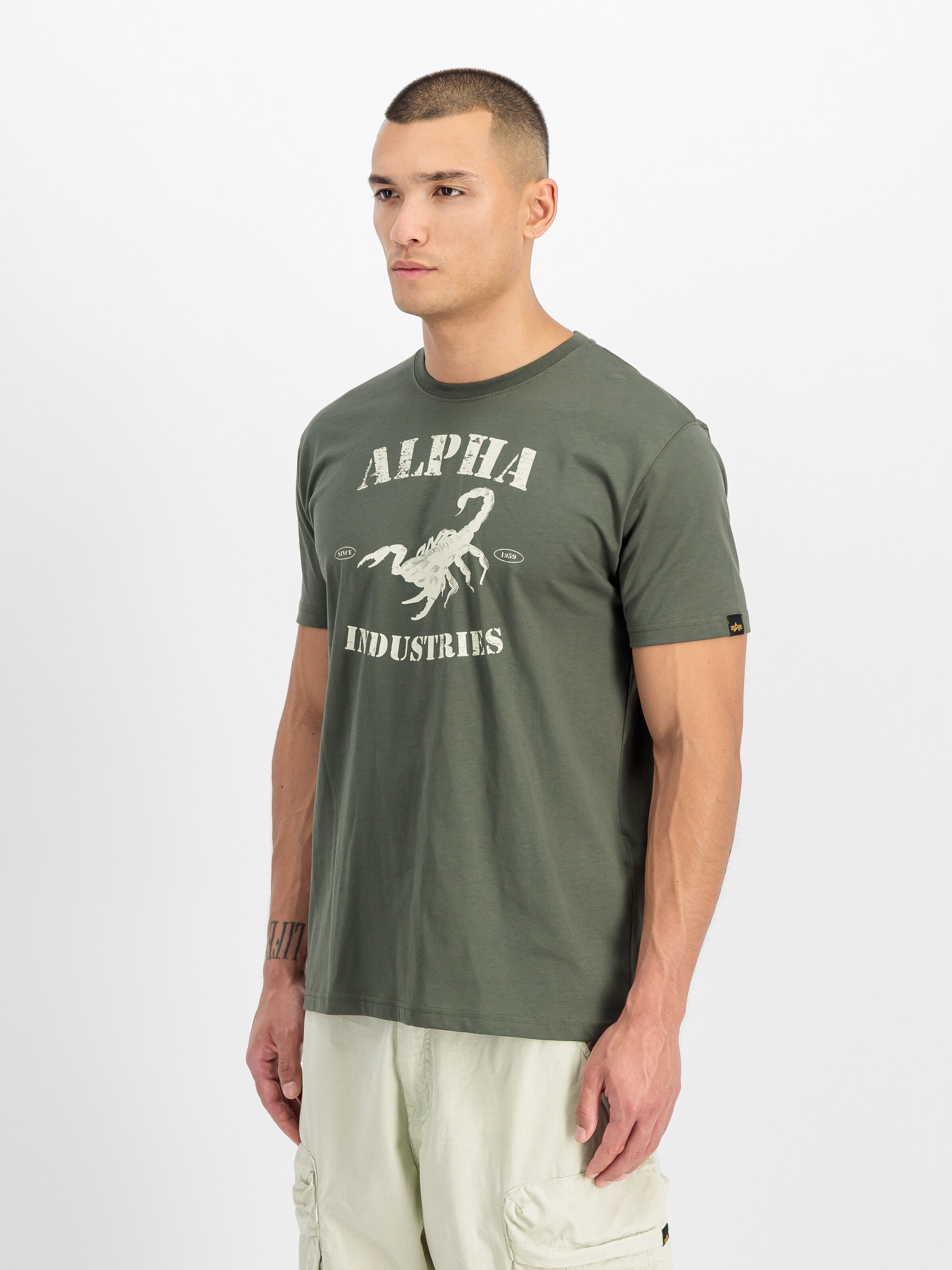 Scorpion T-Shirt dark olive 266513_142_2_model_00002_215499
