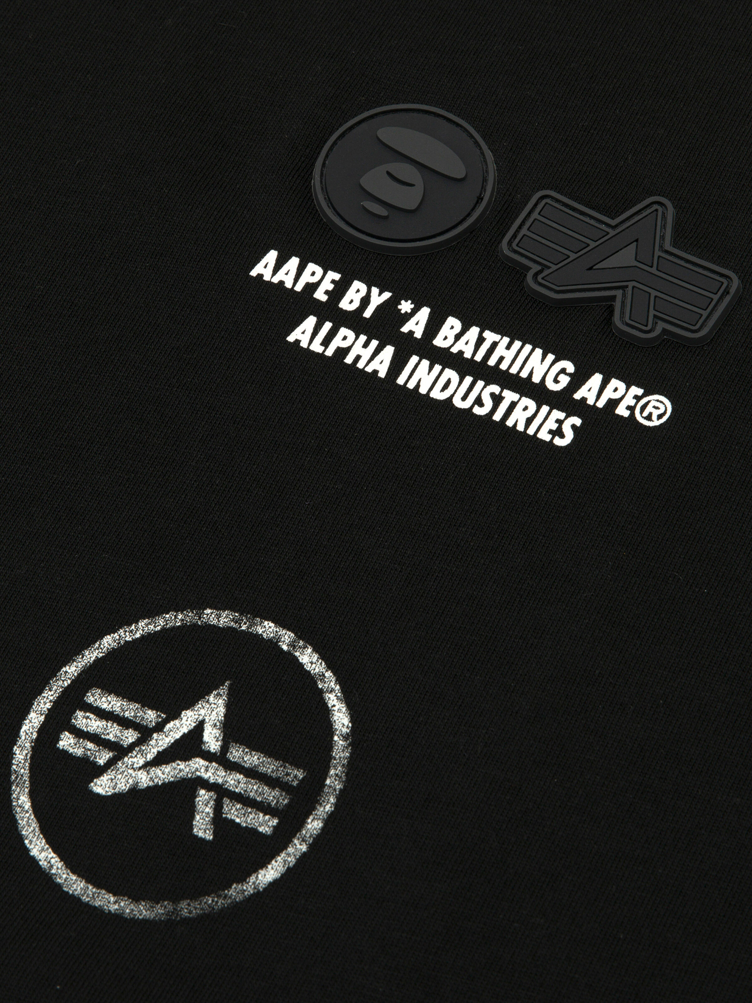 ALPHA X AAPE TEE black 148550_03_3_detail_00002_150884