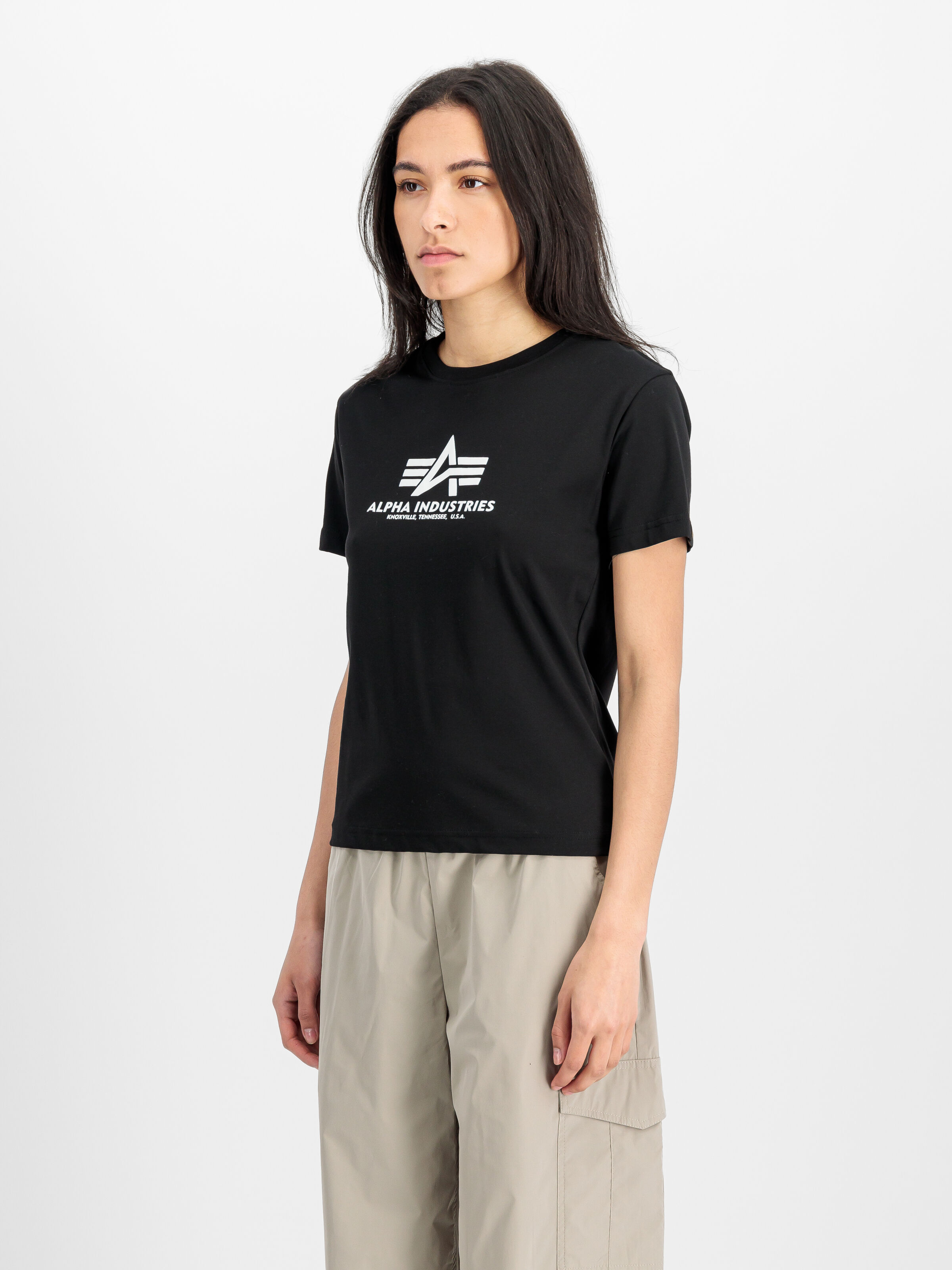 Basic Big Logo Puff Print T-Shirt Women black 258061_03_2_model_00002_165495