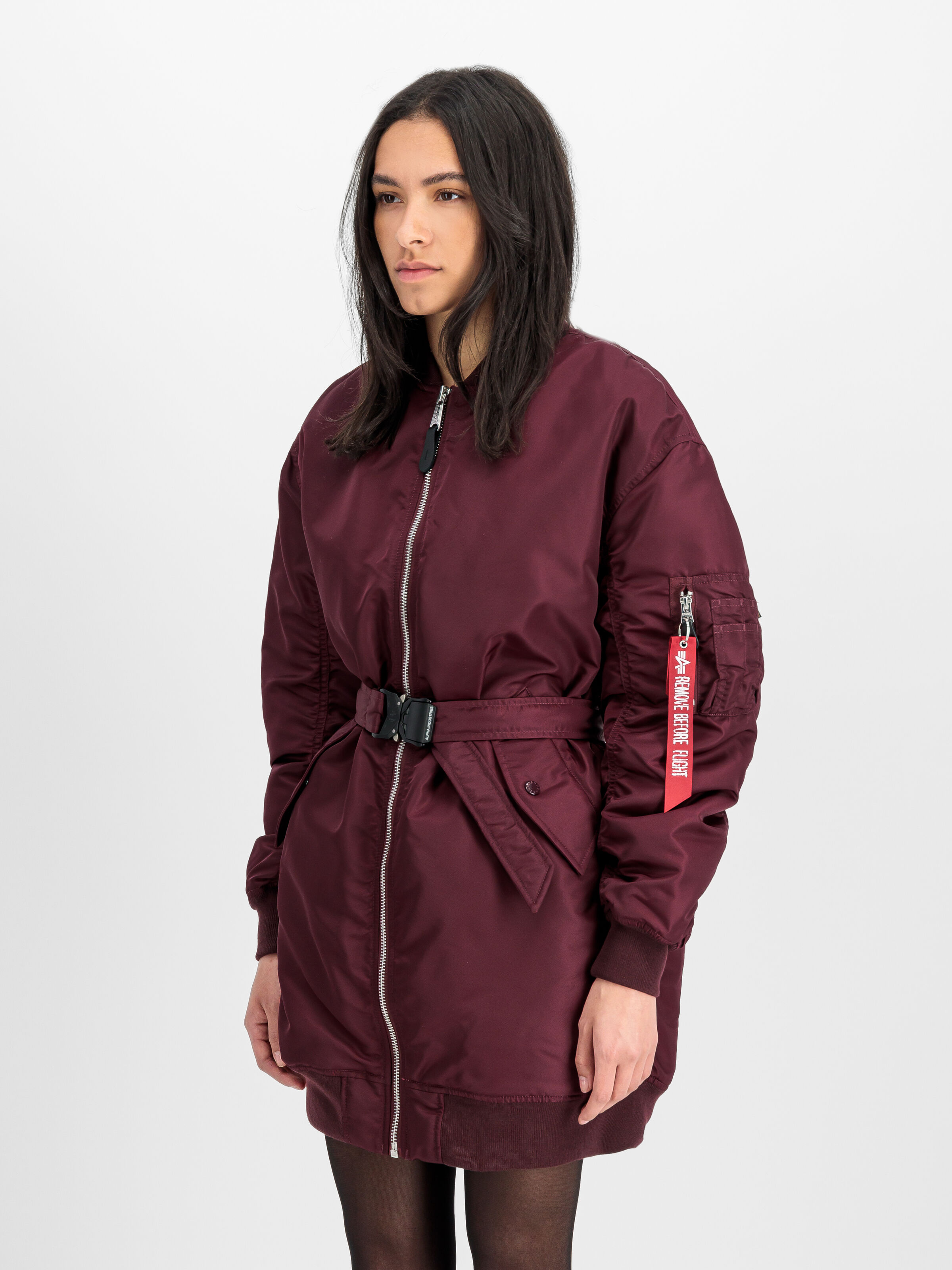 MA-1 Coat Bomber Jacket Women dark cherry 258011_608_2_model_00002_165290