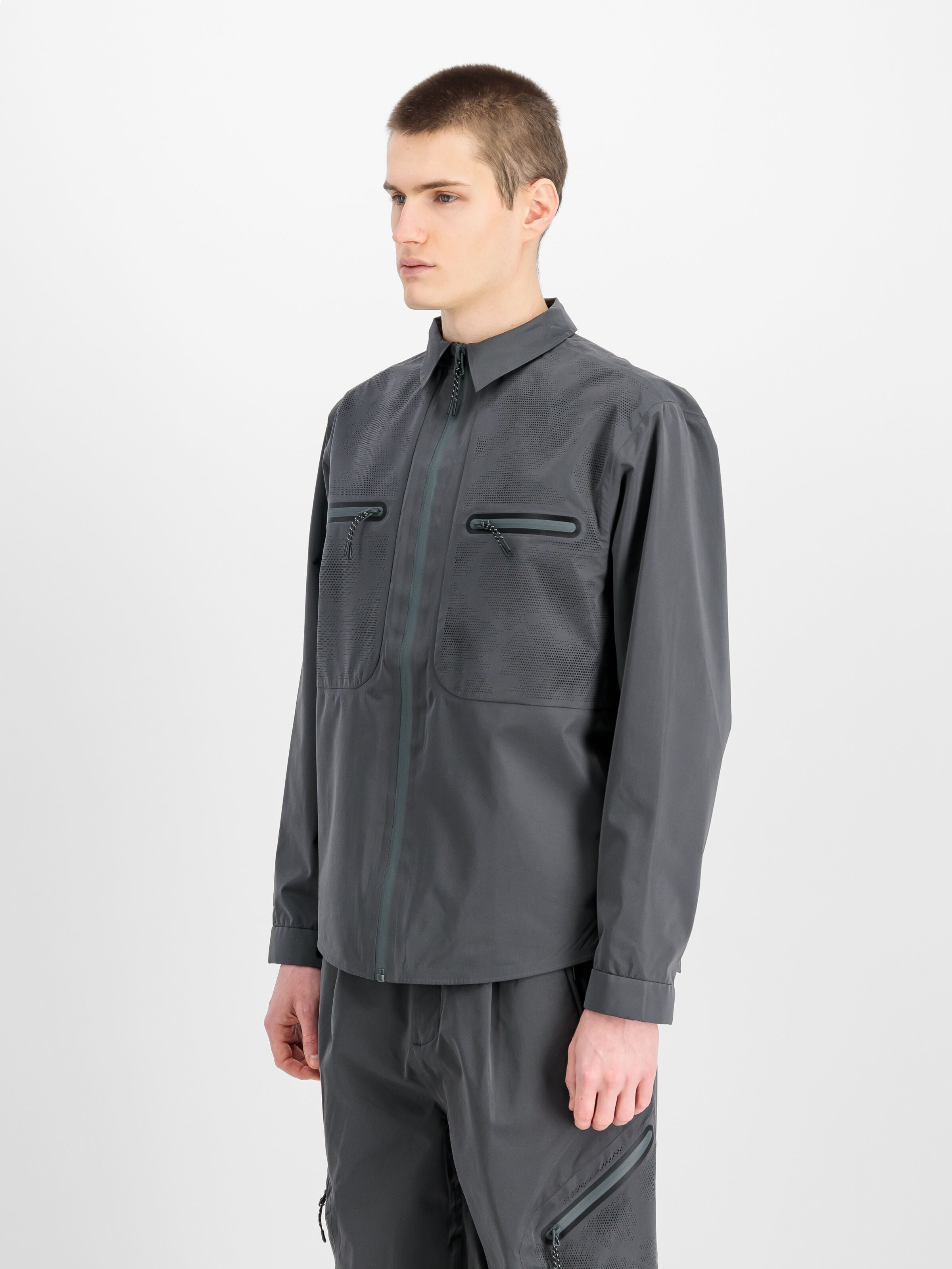 Longsleeve Laser Cut Shirt charcoal 756121_747_2_model_00003_155276