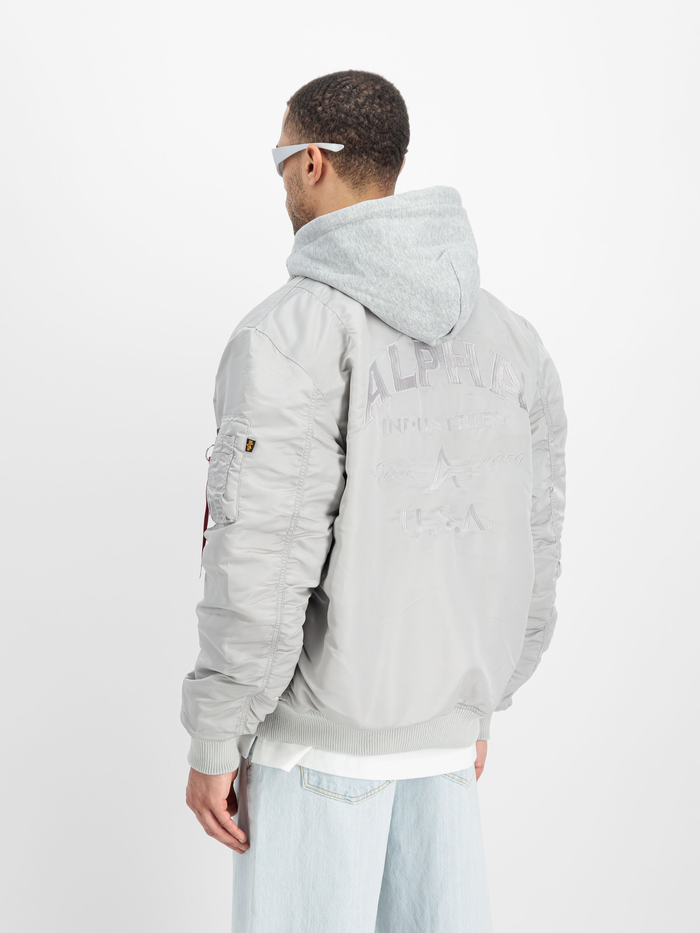 MA-1 Zip Hood Back Embroidery Bomber Jacket pastel grey 138105_666_2_model_00004_125989