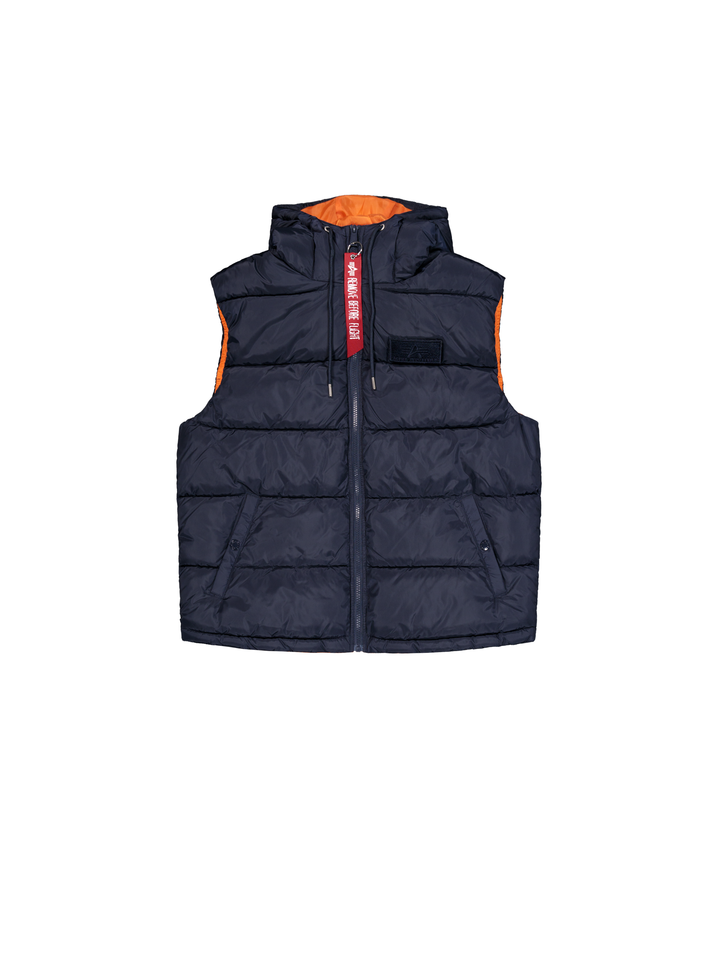 Hooded Faux Down Puffer Vest rep.blue