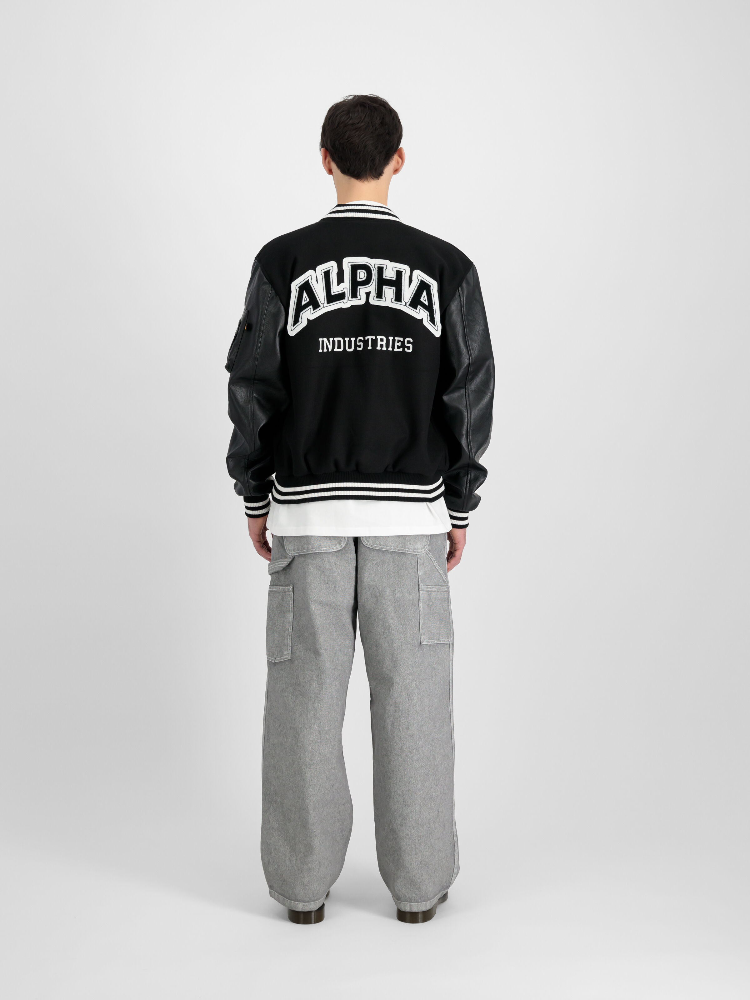 PU College Light Jacket black 146111_03_2_model_00002_149393