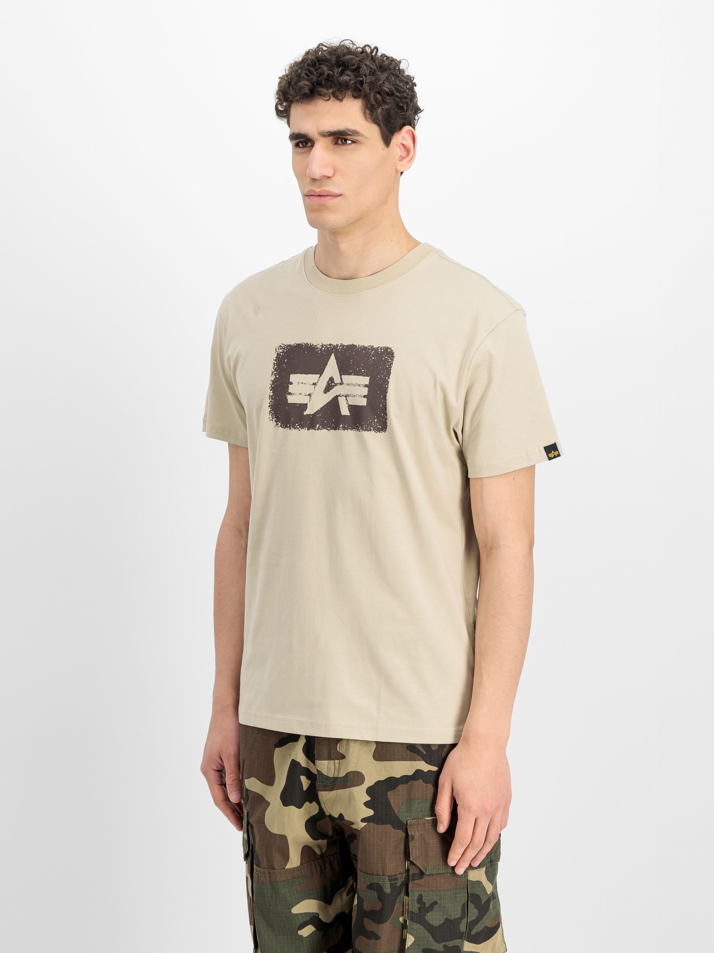Washed Out Logo T-Shirt organic beige 268512_627_2_model_00002_228204