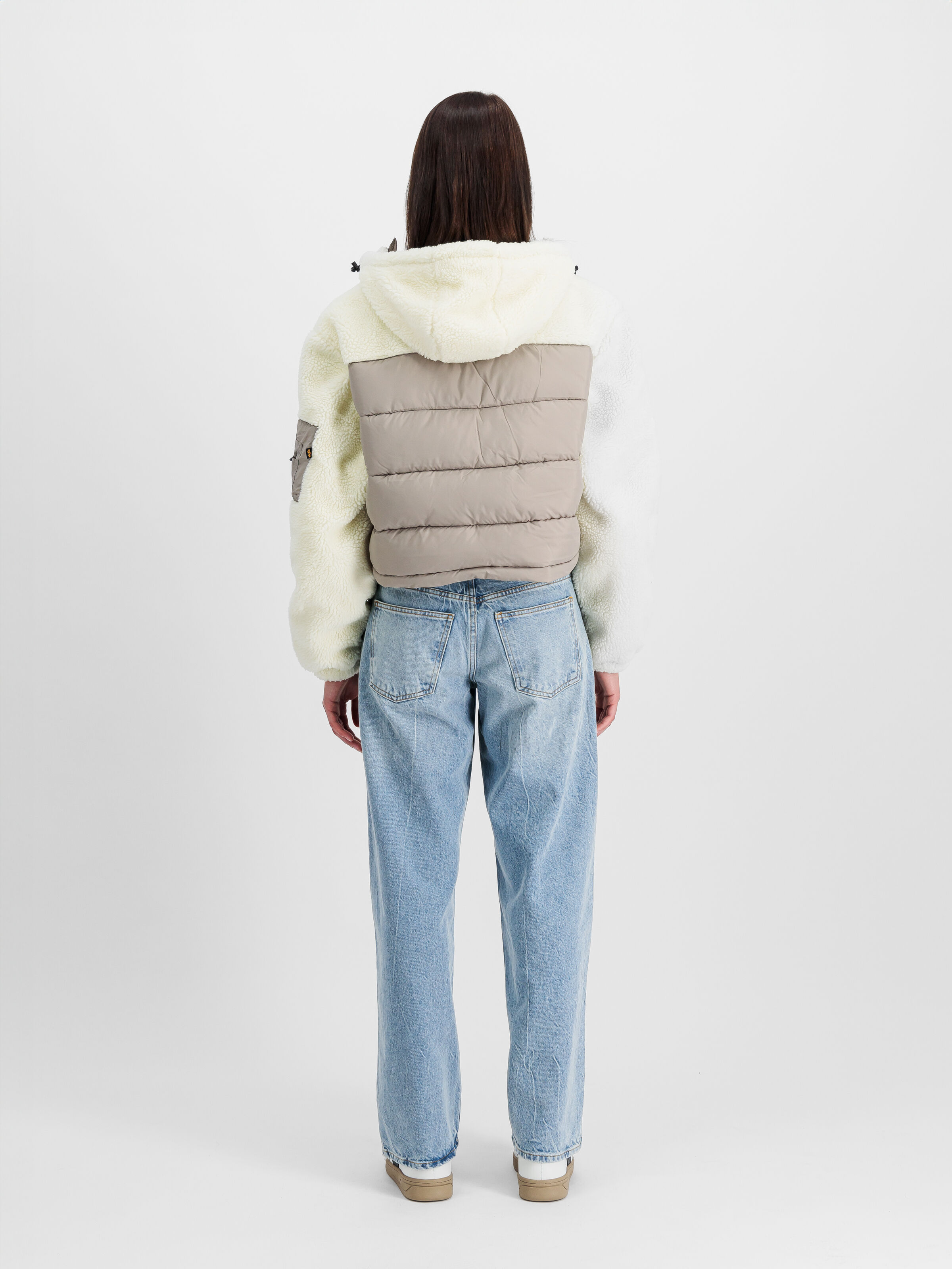 Teddy Puffer Winter Jacket Women vintage sand 138001_679_2_model_00002_119878