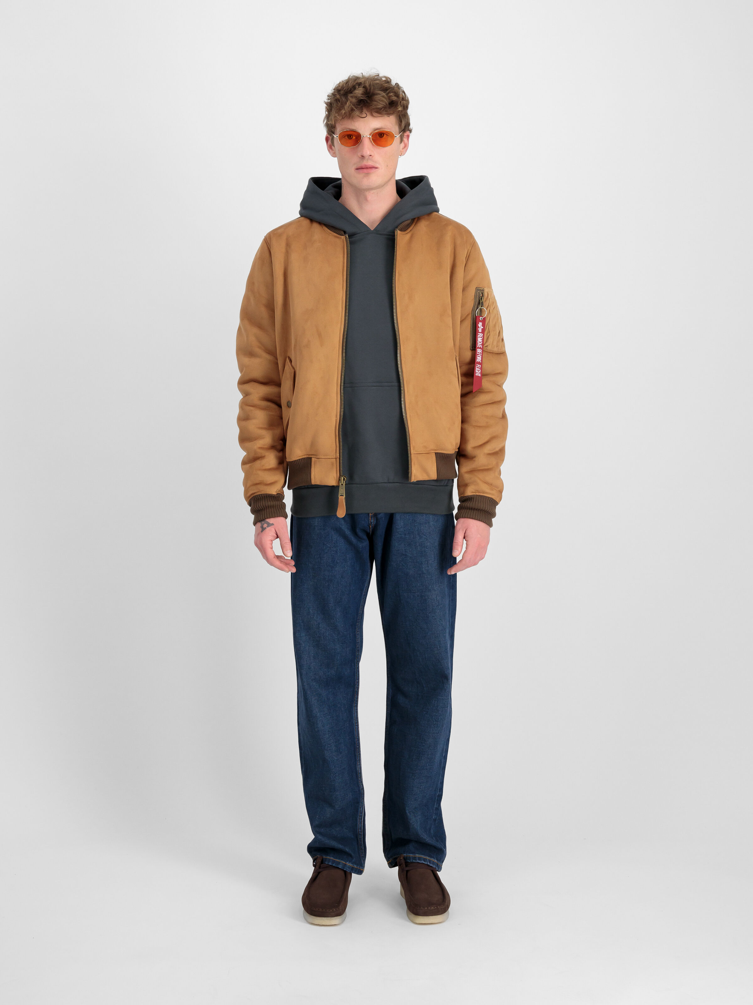 MA-1 Faux Suede Bomber Jacket camel 148122_370_2_model_00001_98929