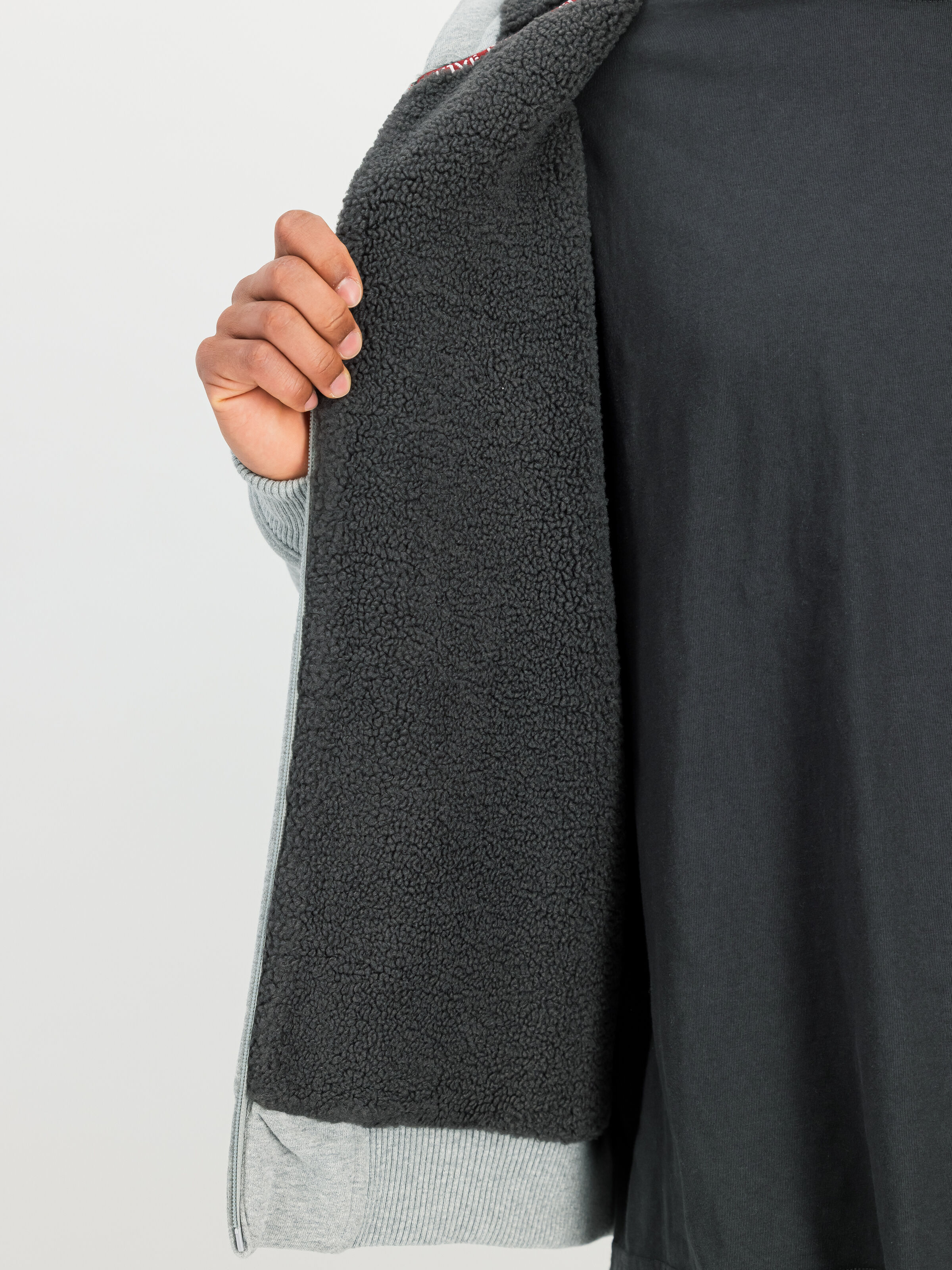 Fleece Sherpa Hoodie grey heather 268336_17_3_detail_00001_236770