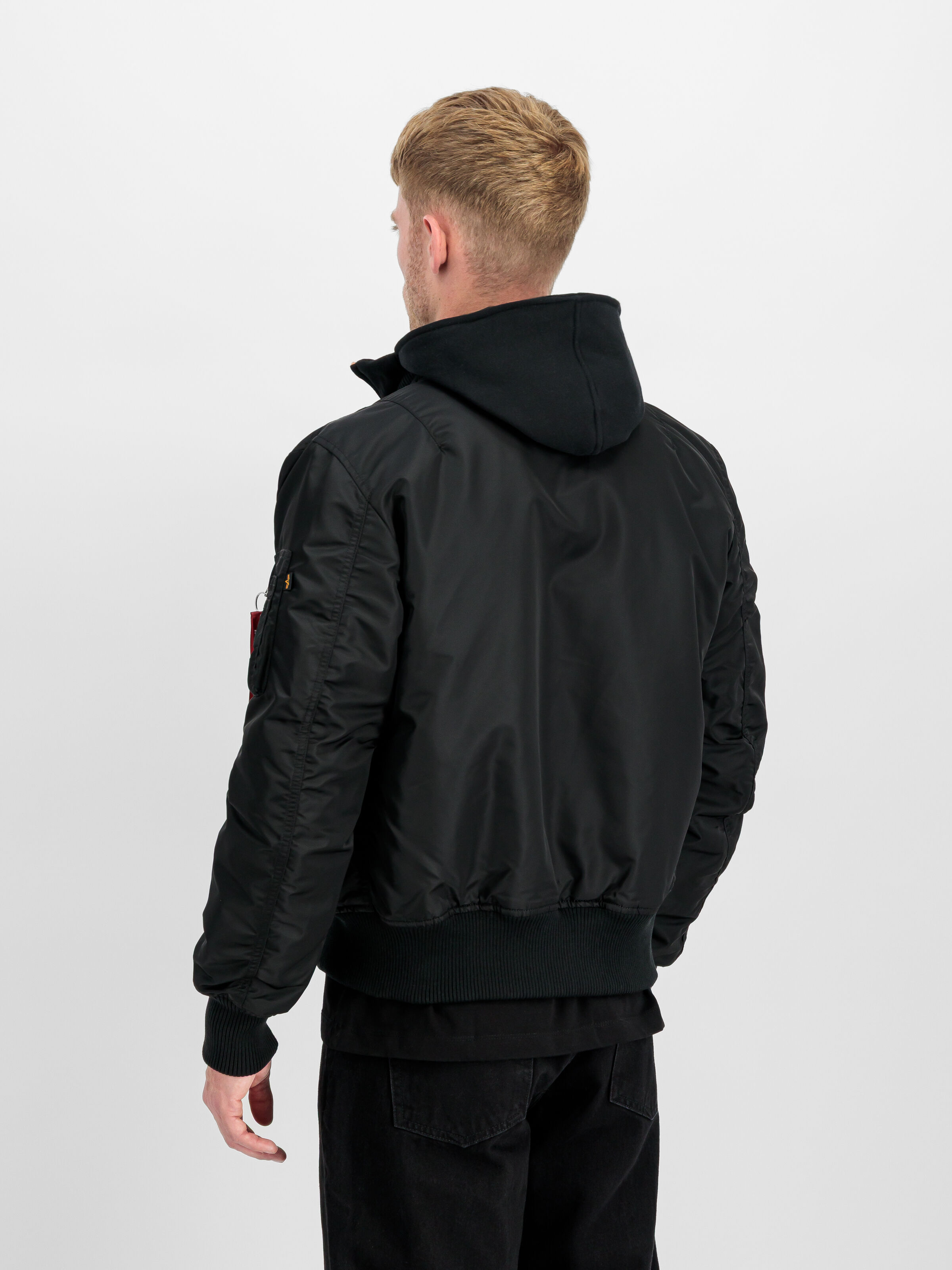 MA-1 D-Tec Sleeve Embroidery Bomber Jacket black/orange 133104_241_2_model_00003_191074