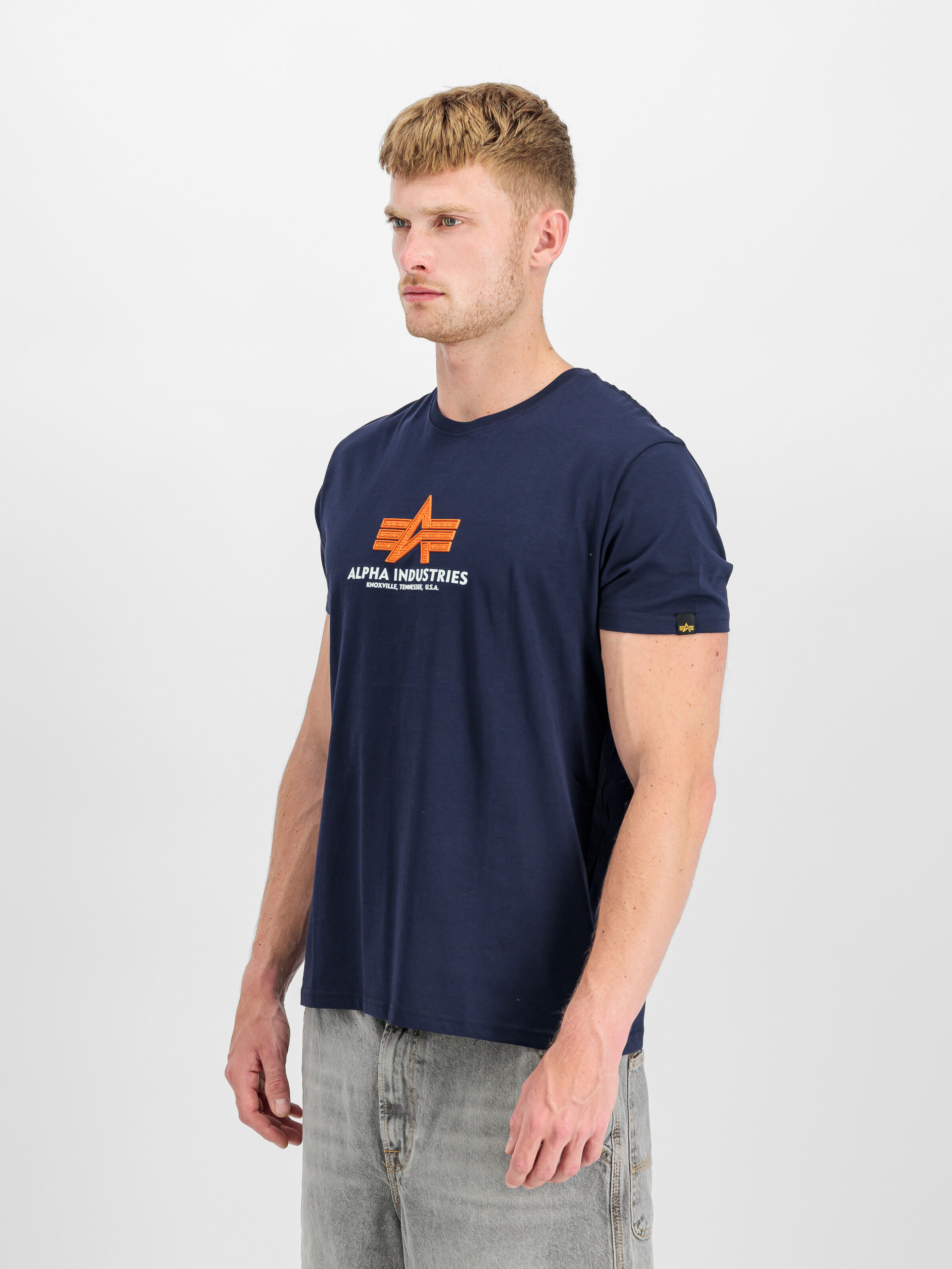 Basic Big Logo Rubber T-Shirt ultra navy 100501RB_697_2_model_00002_190586