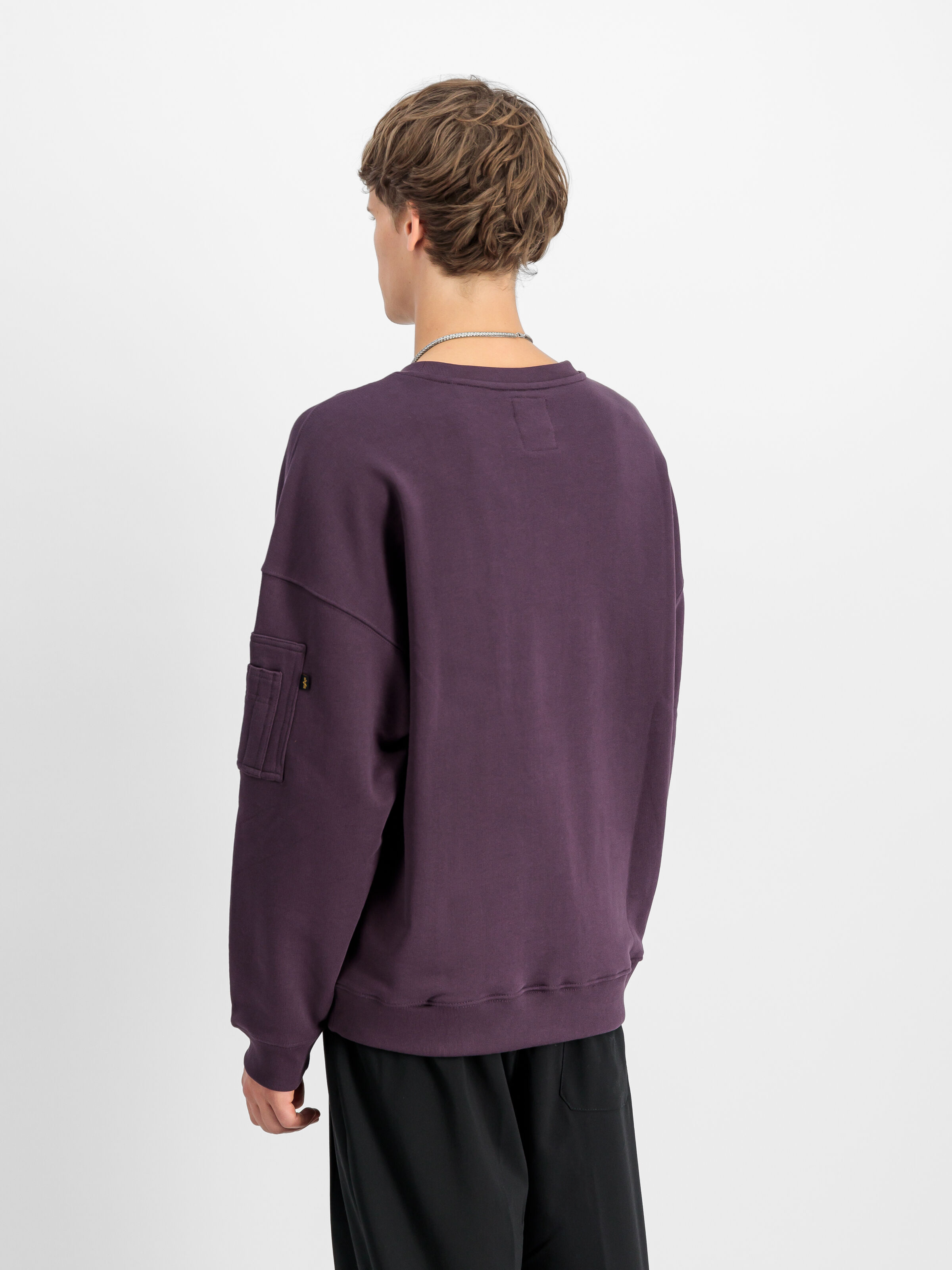 Alpha Essentials Rubber Logo Sweatshirt Plum 146303_719_2_model_00004_106231
