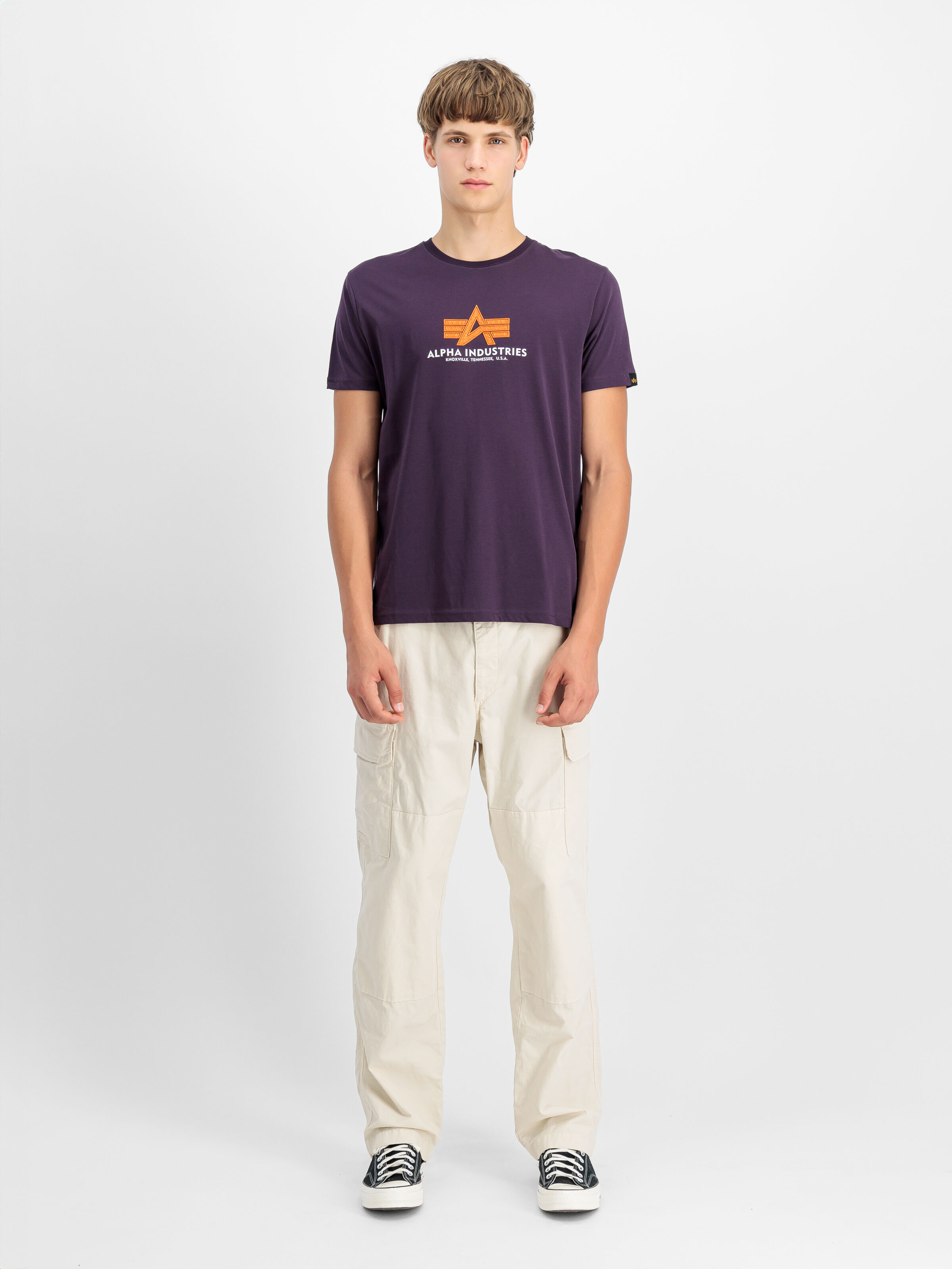 Basic Big Logo Rubber T-Shirt Plum 100501RB_719_2_model_00001_129258