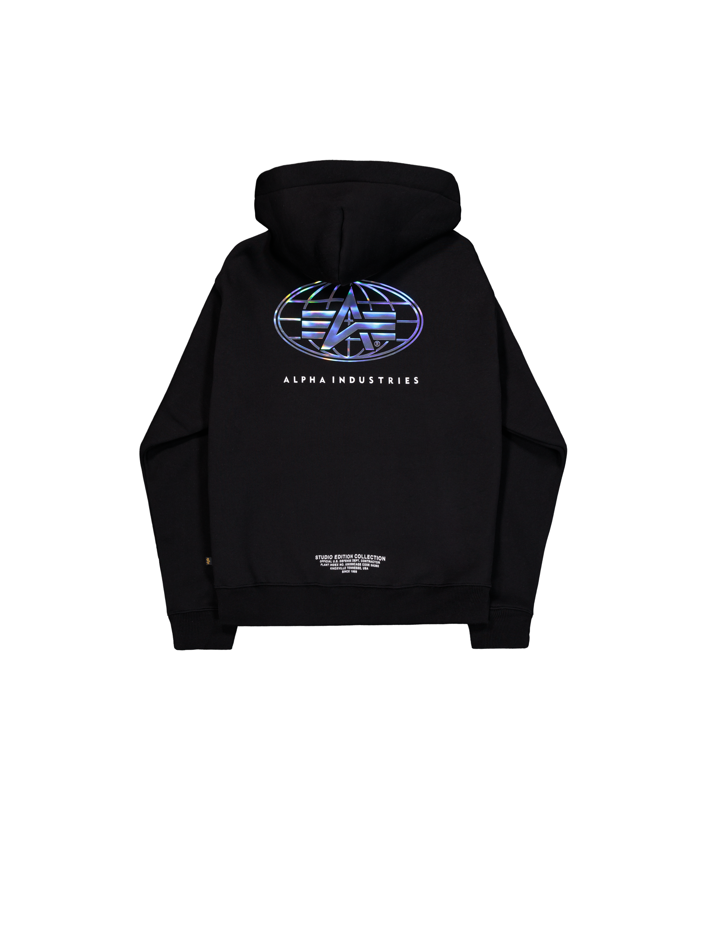 World Logo Metallic Backprint Hoodie black 258341_03_1_flatlay_00002_164172