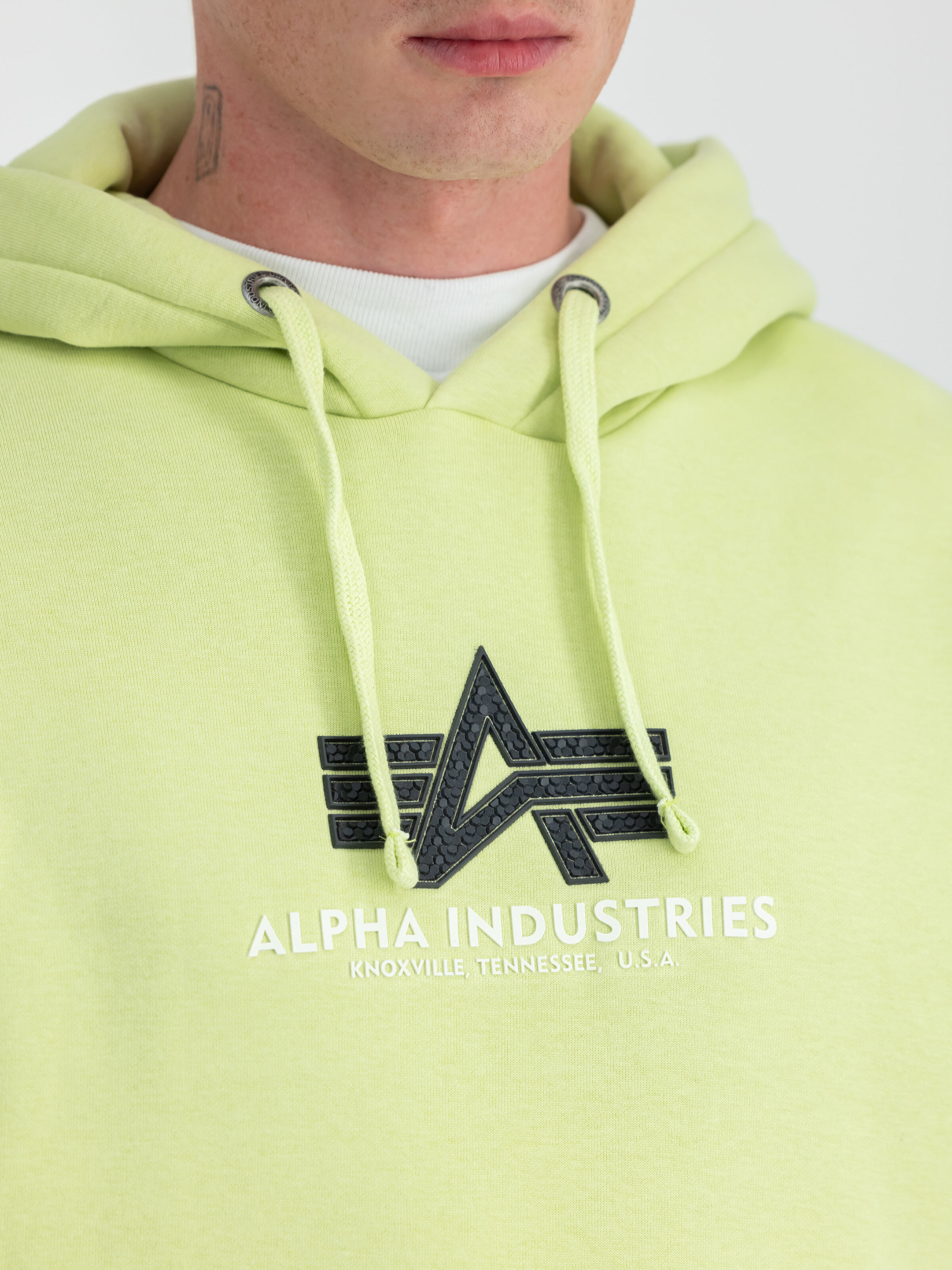 Basic Big Logo Rubber Hoodie Arctic Lime 178312RB_722_3_detail_00001_129335