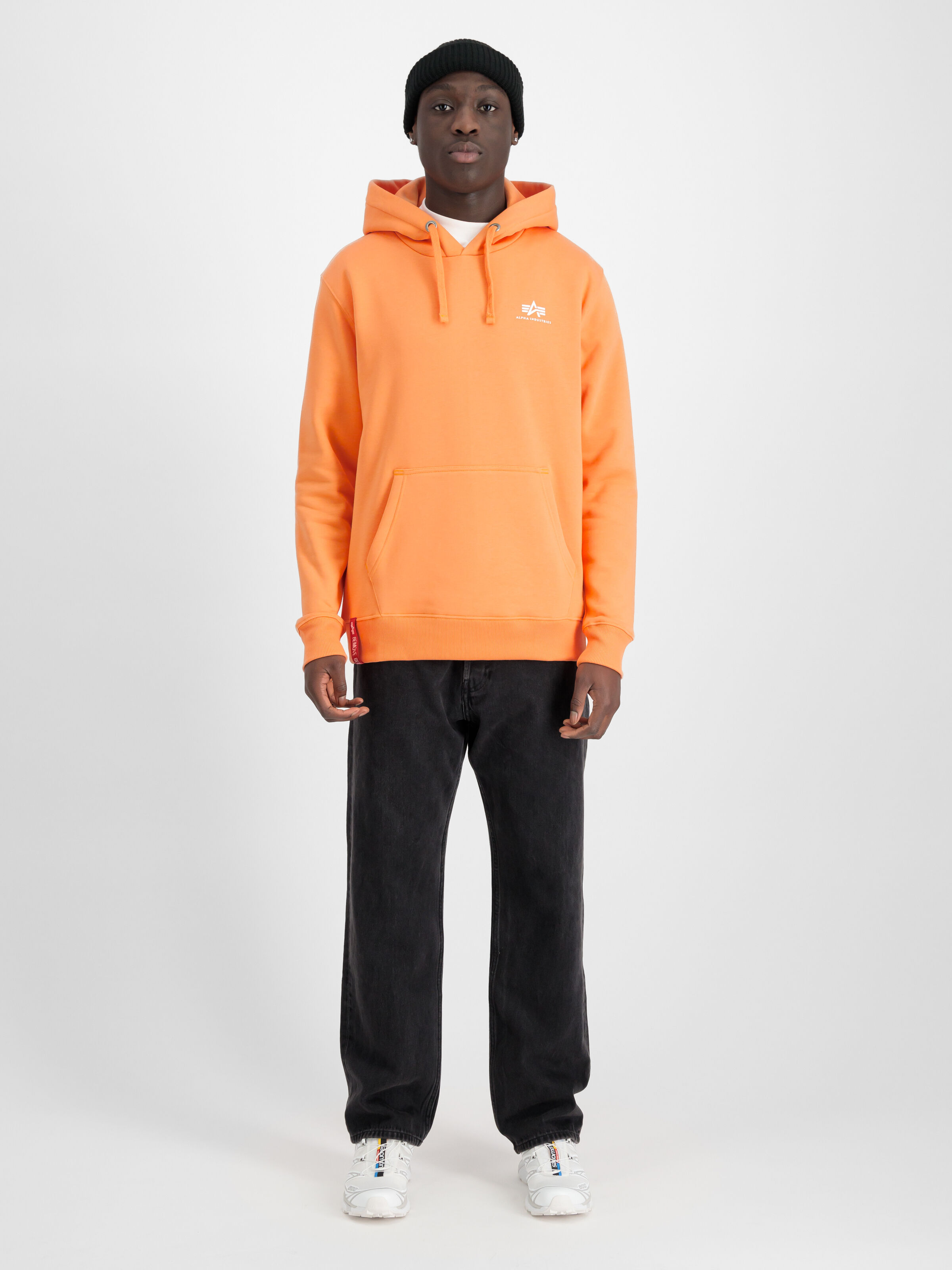 Basic Small Logo Hoodie tangerine 196318_710_00001_213442