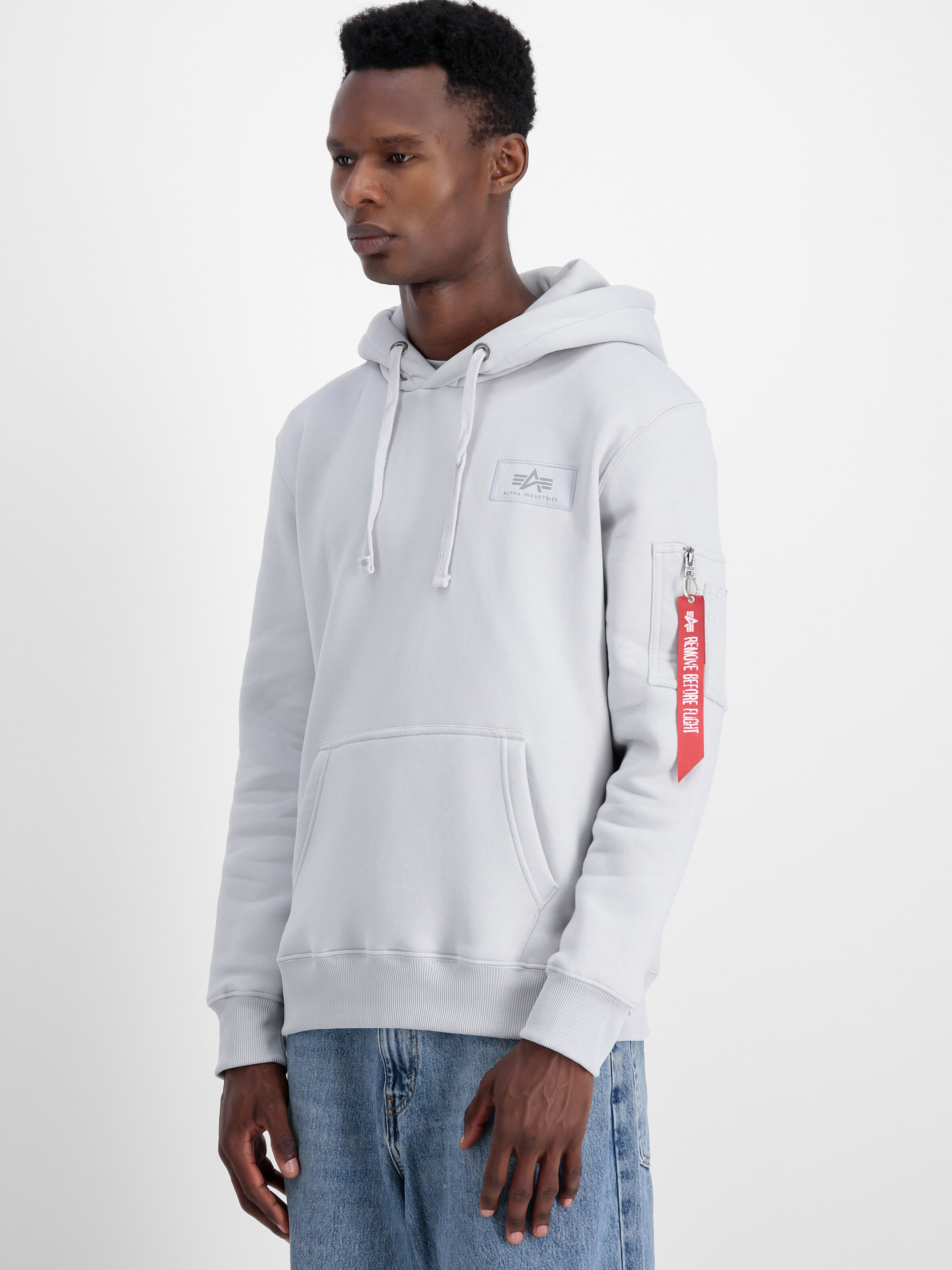 Backprint Camo Print Hoodie pastel grey 178318CP_666_2_model_00003_173524