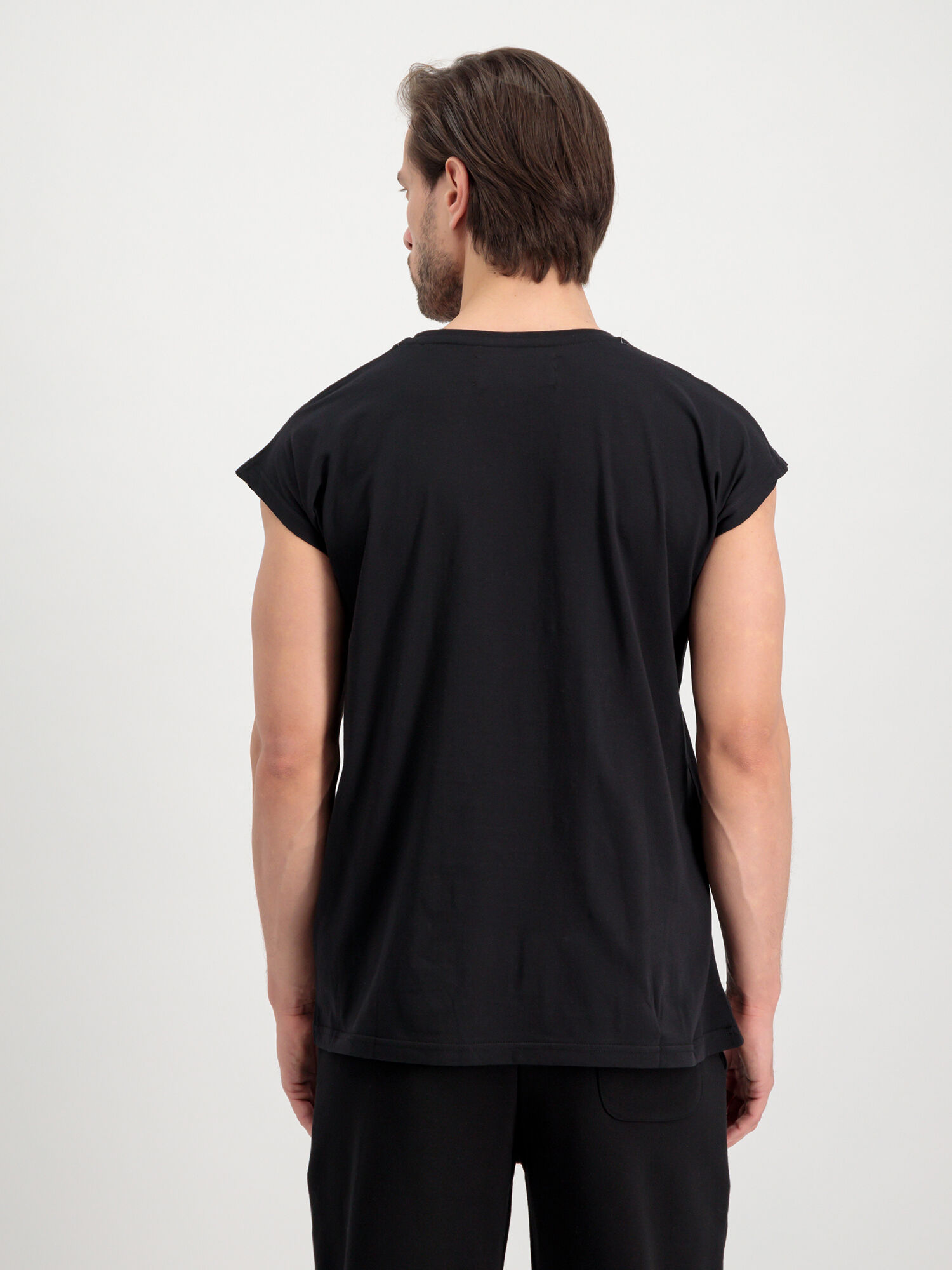 Organics Embroidery Sleeveless T-Shirt organic black 118531_649_alpha_industries_organics_emb_sleeveless_t_004_124185