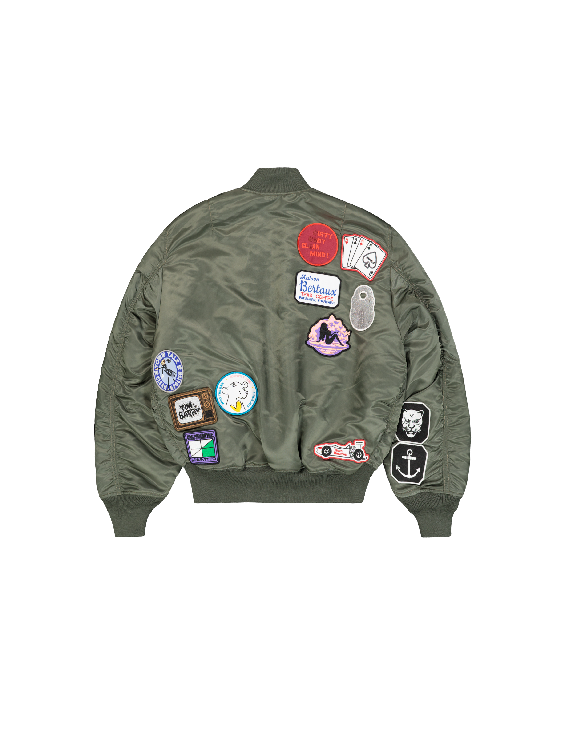 ALPHA x BUNNEY MA-1 Bomber Jacket vintage green 148149_432_1_flatlay_00002_213494