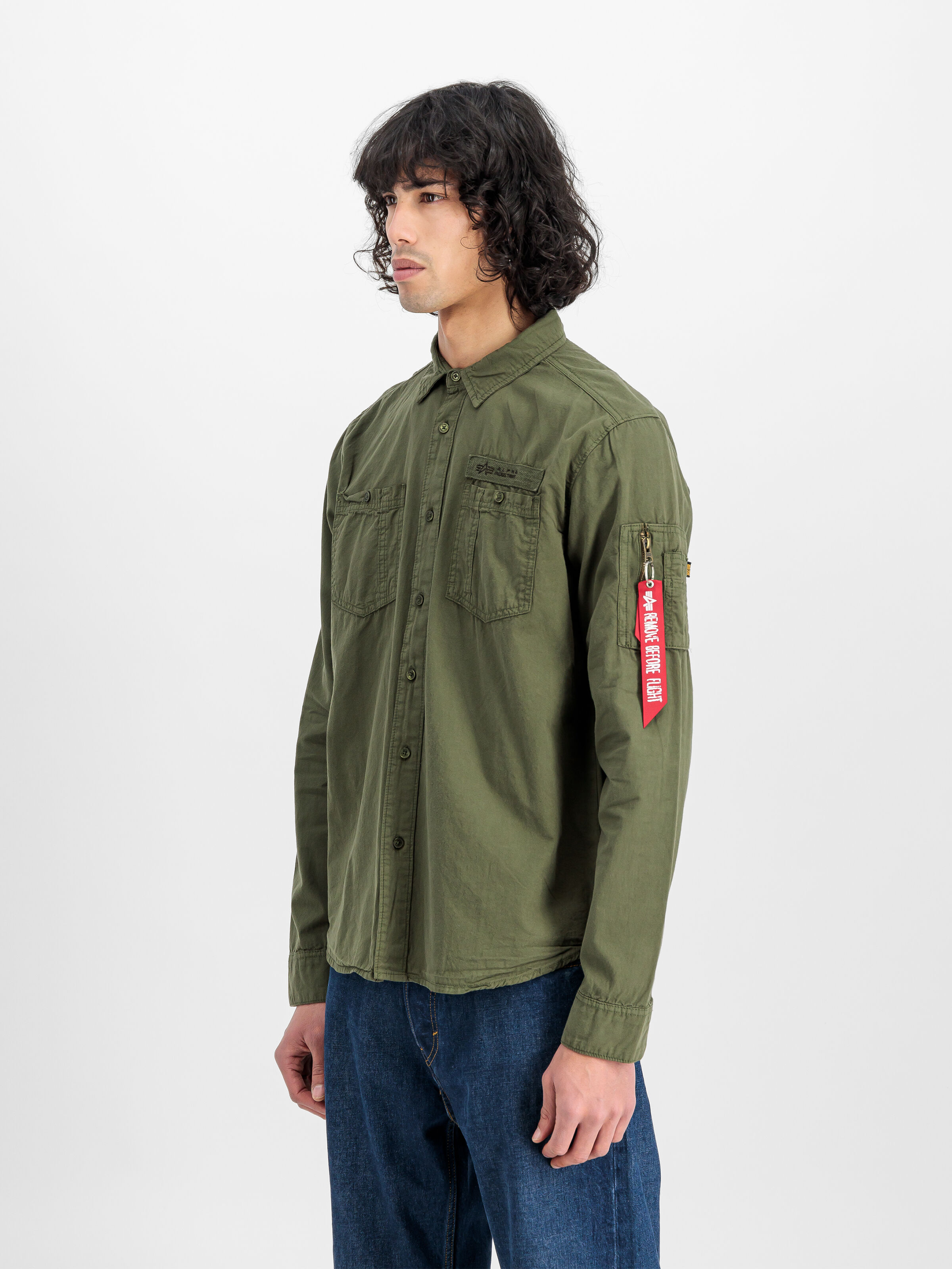 Air Force Embroidery Shirt dark olive 138422_142_2_model_00003_128952