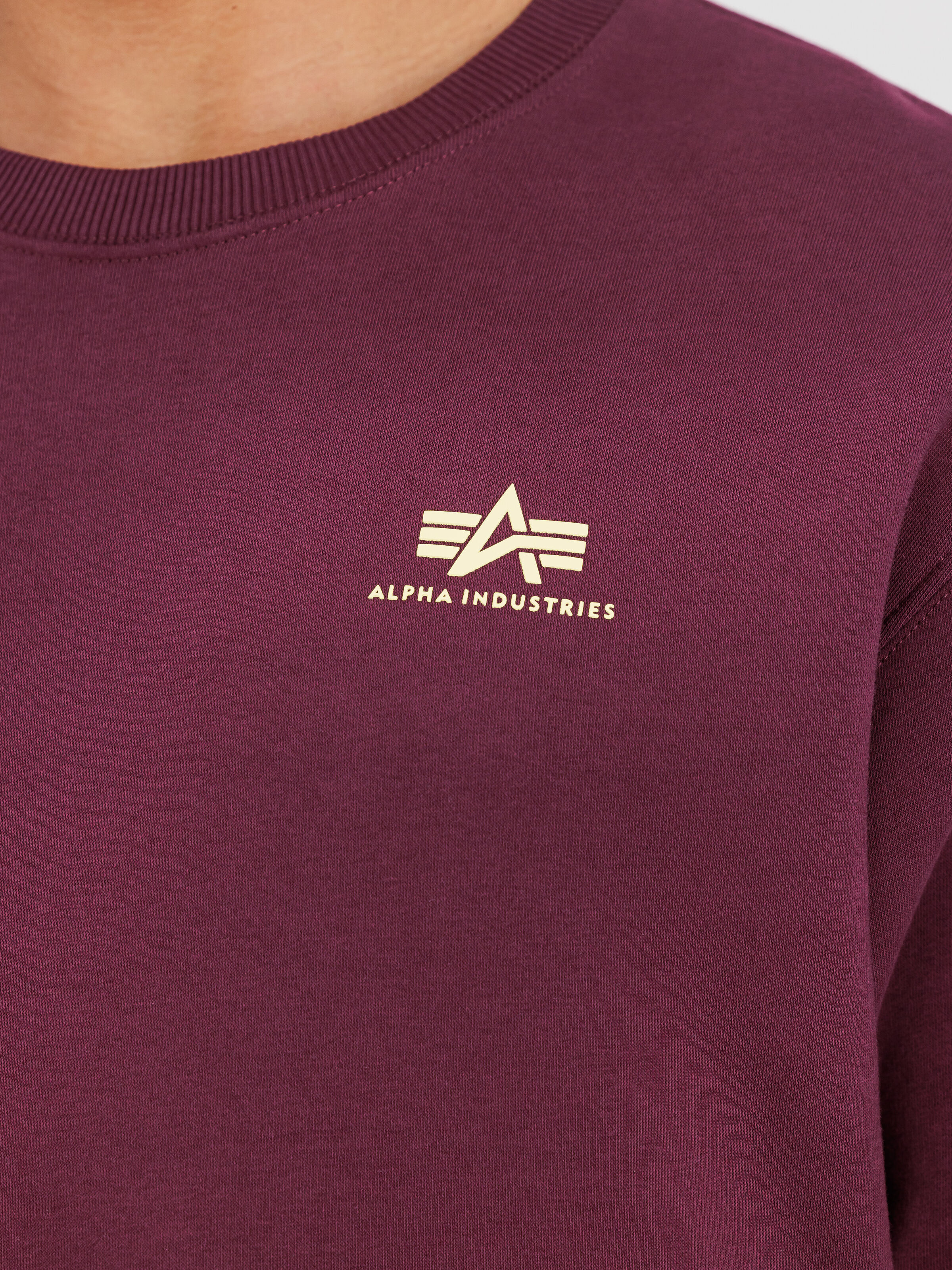 Basic Small Logo Sweatshirt dark cherry 188307_608_3_detail_00001_166709