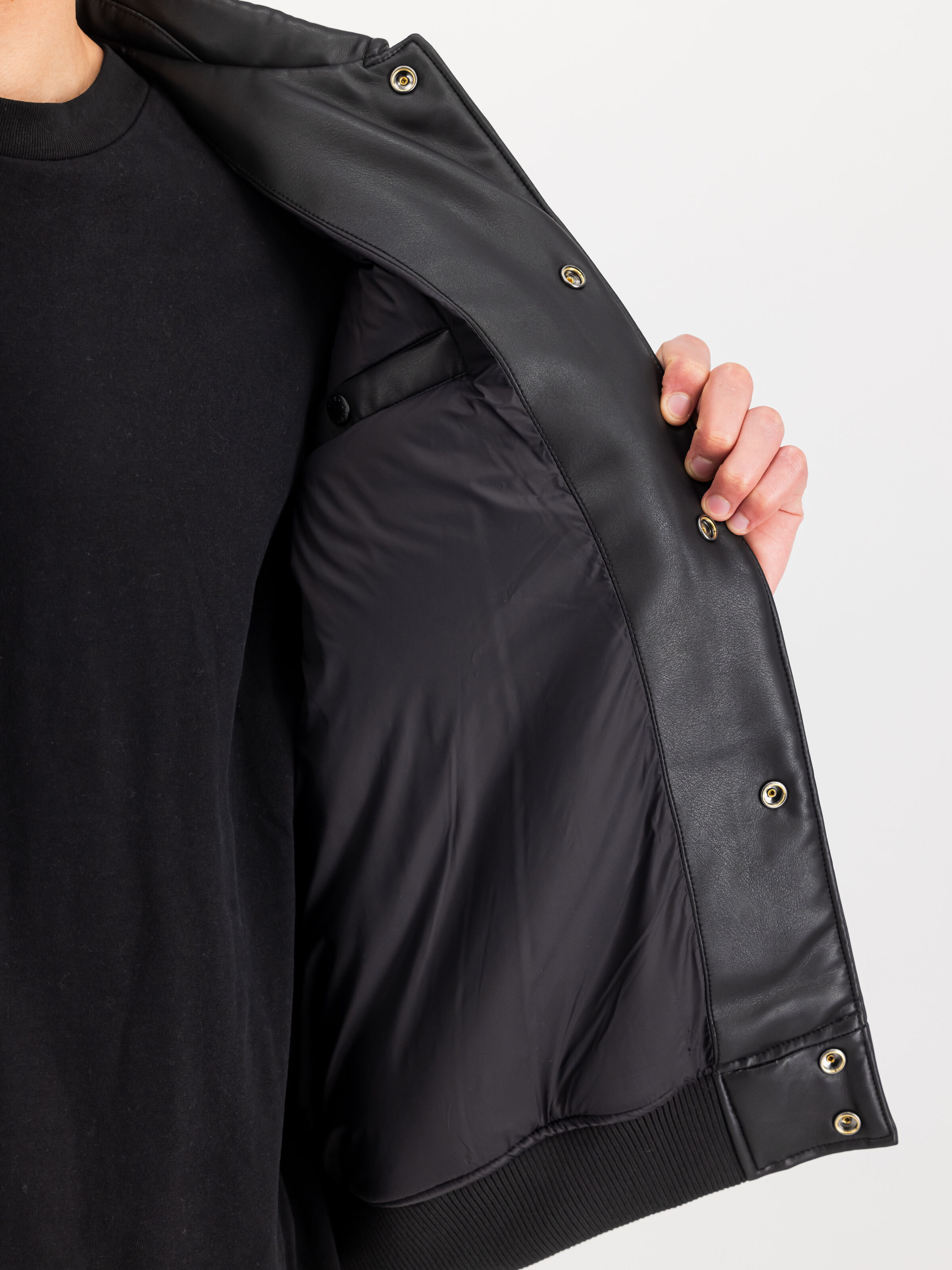 PU College Bomber Jacket black 258109_03_3_detail_00002_162274