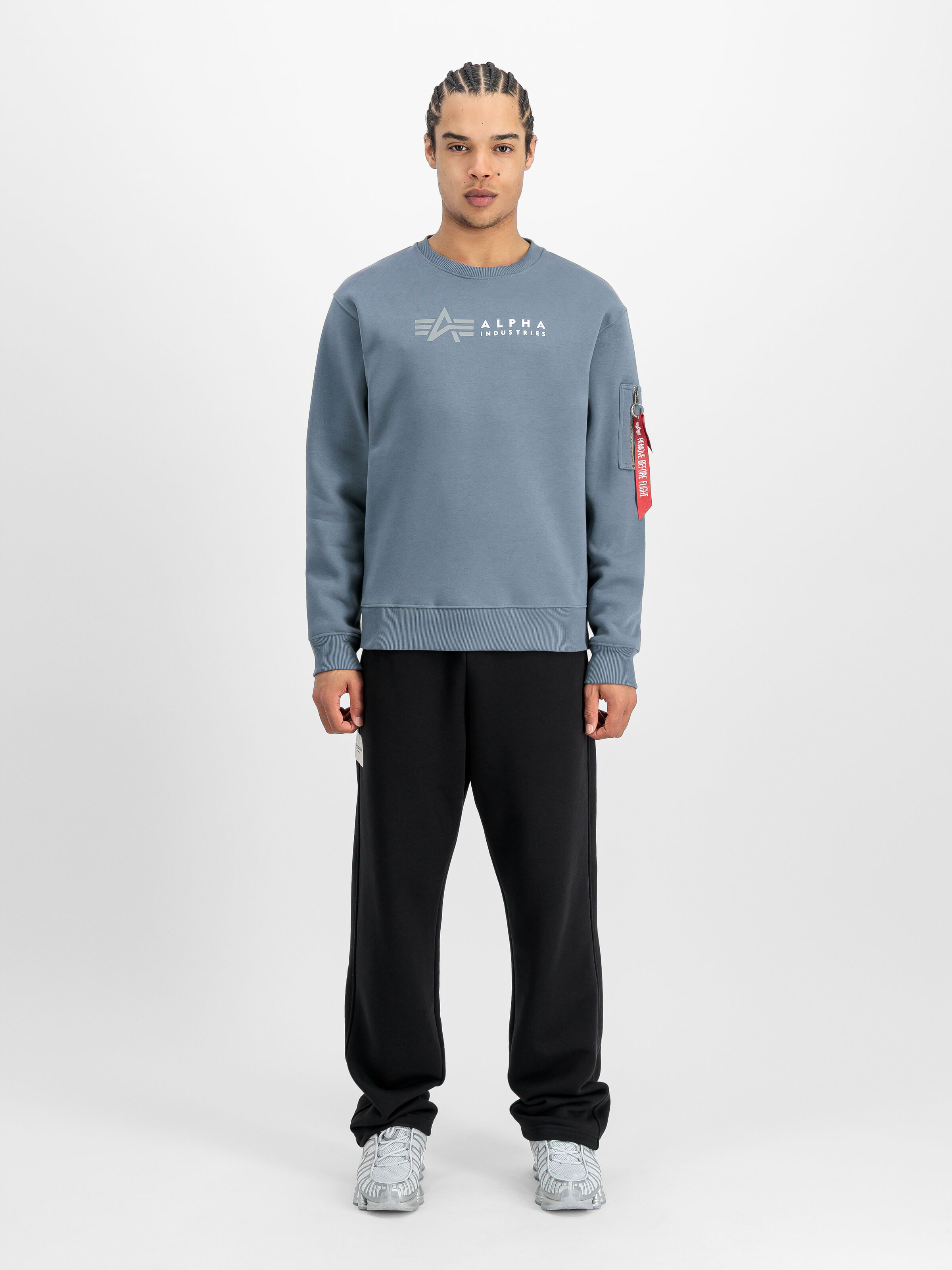 Alpha Label Sweatshirt denim blue 118312_439_2_model_00001_162506