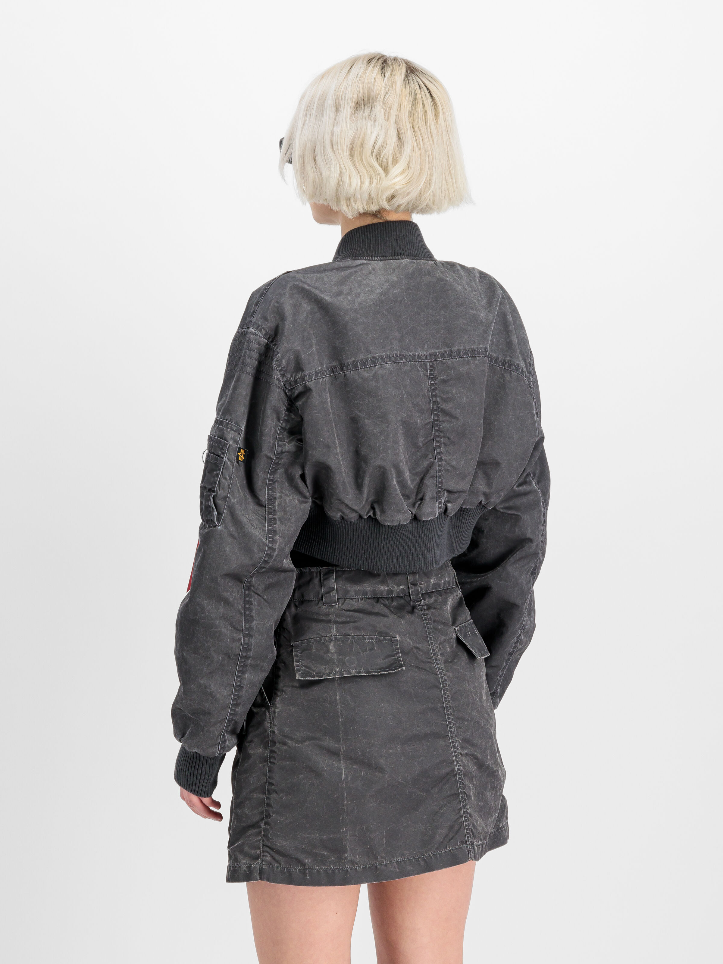 MA-1 Vintage Cropped Light Bomber Jacket Women vintage grey 156002_684_2_model_00004_149575